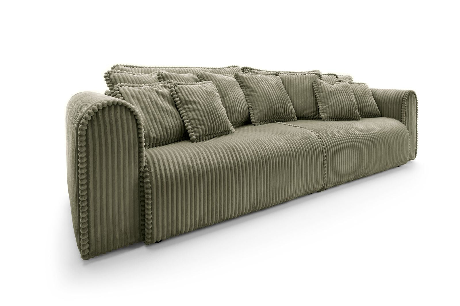Designer Sofa Big Buddy 4-Sitzer mit Schlaff- & Bettkasten in Cord
