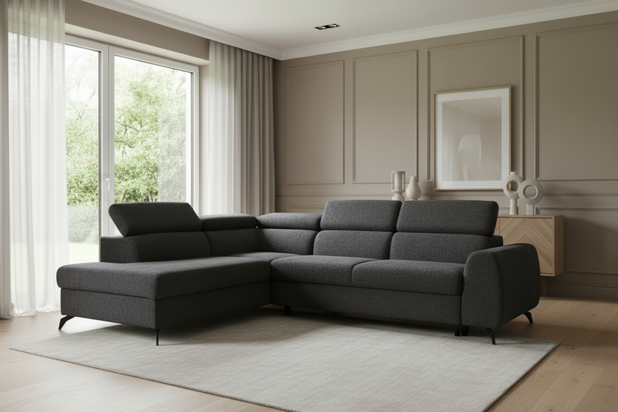 Ecksofa STILLE in Abriamo Dark