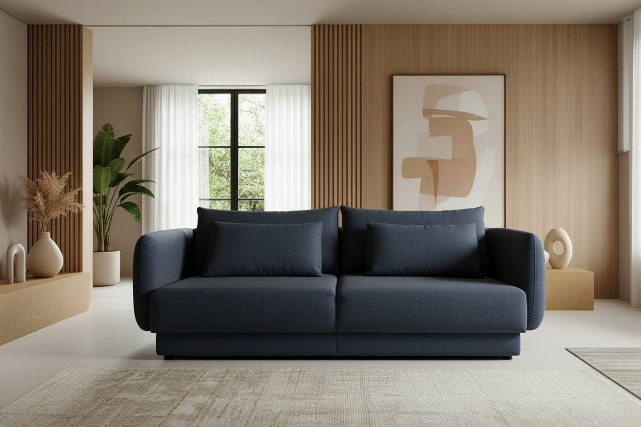 Evora Schlafsofa in Mossa 79 Navy Blue