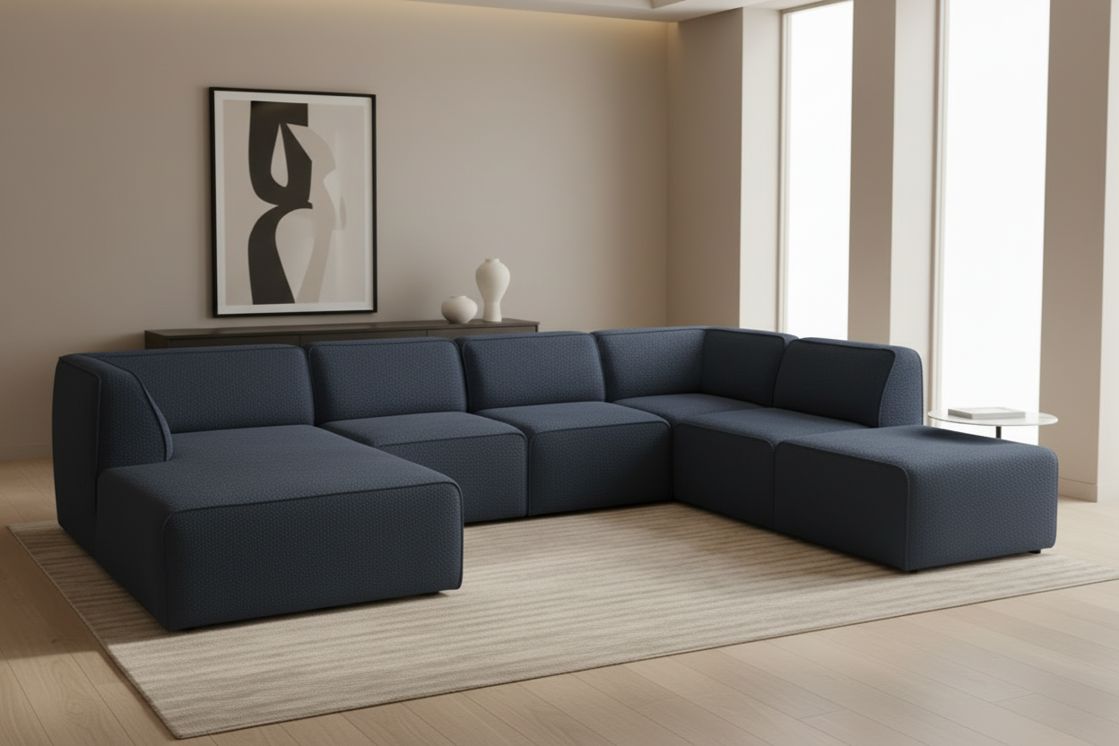 Hugg Modular Dunkelblau Schrägansicht