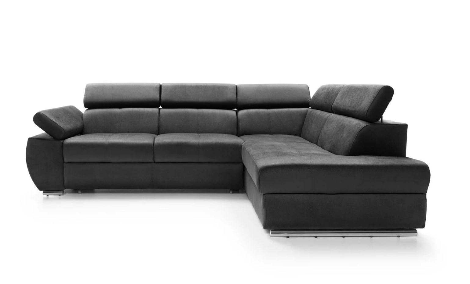 Designer Ecksofa Lizbona II mit Schlaffunktion & Bettkasten in Samt