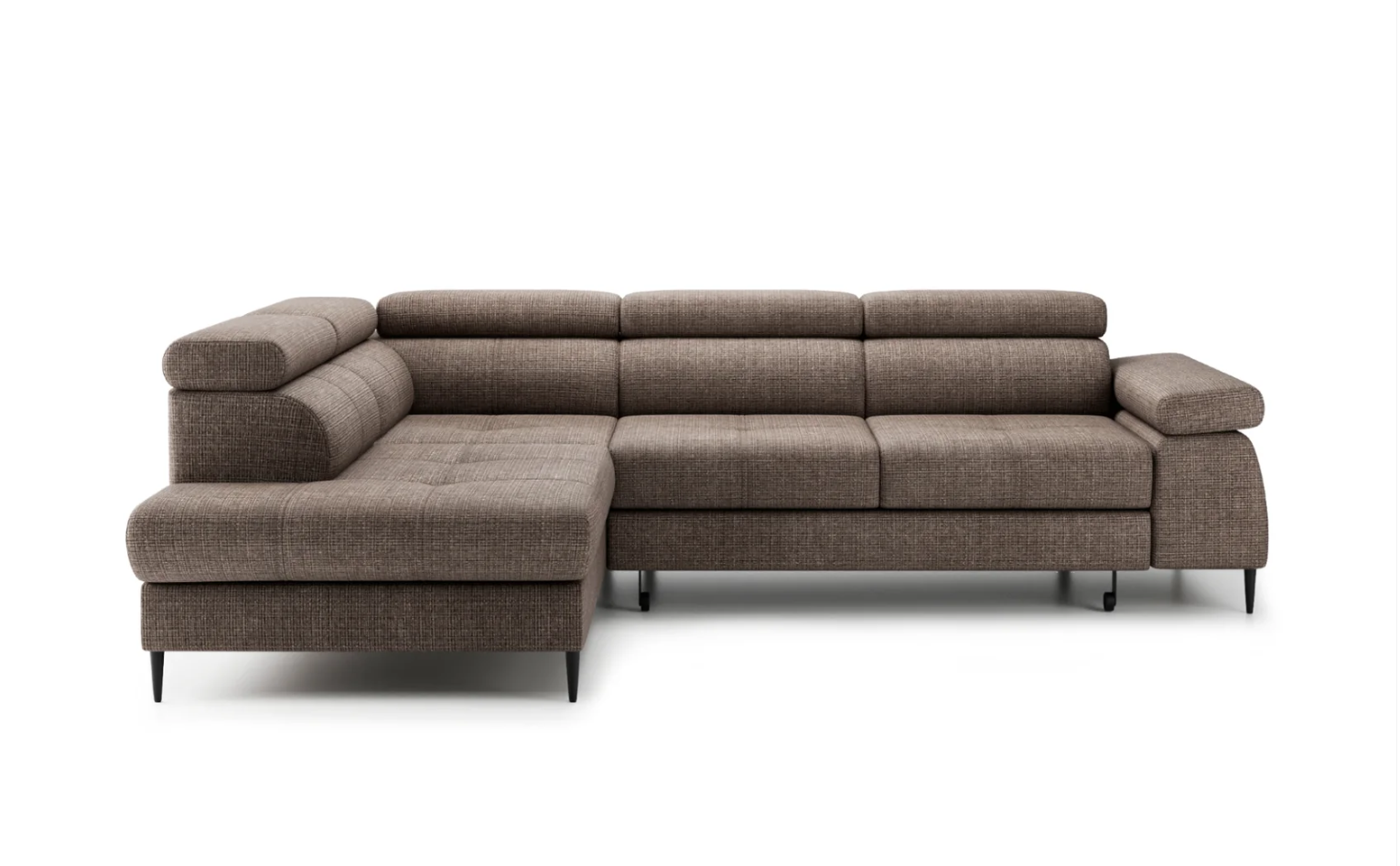 Designer Ecksofa Cordoba II mit Schlaffunktion & Bettkasten in Chenille