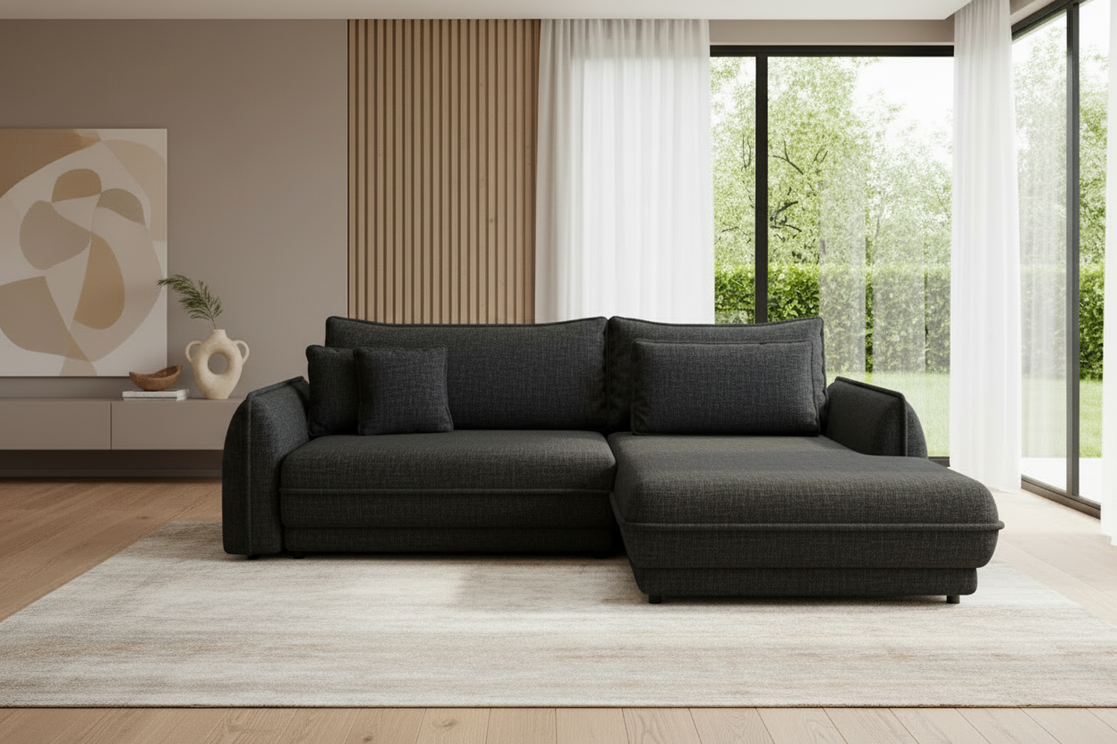 Mojave I Ecksofa in Modesto Schwarz