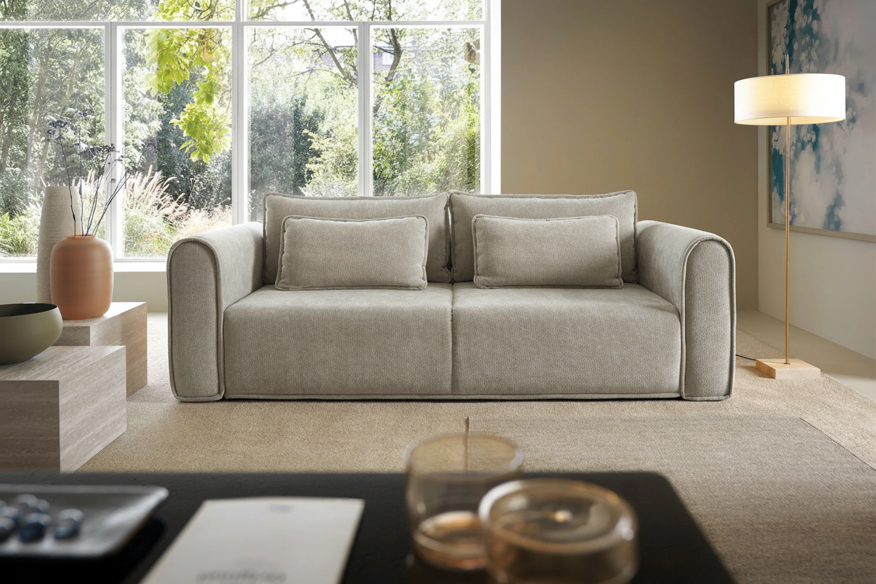 Munro Sofa in Misterio 82 Light Grey-Beige