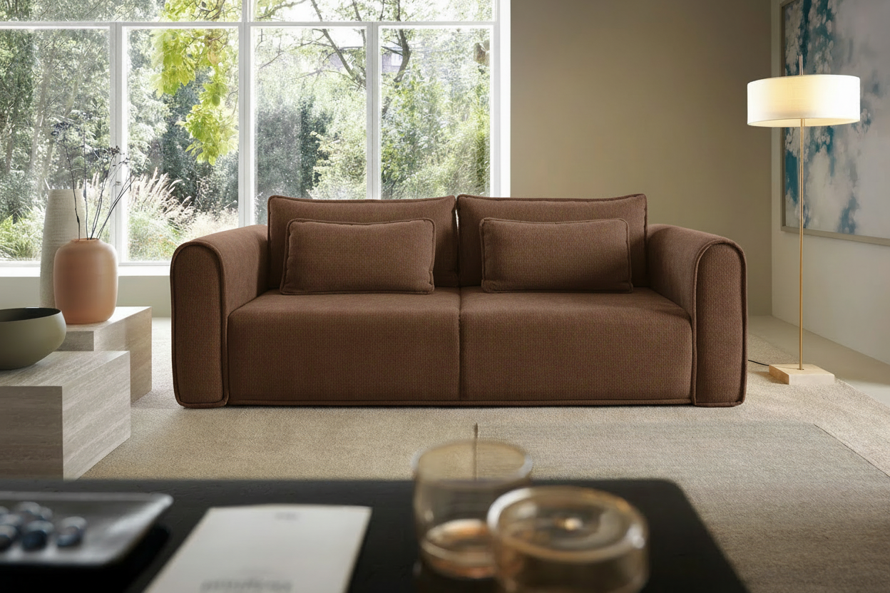 Muny Schlafsofa in Misterio 28 Braun