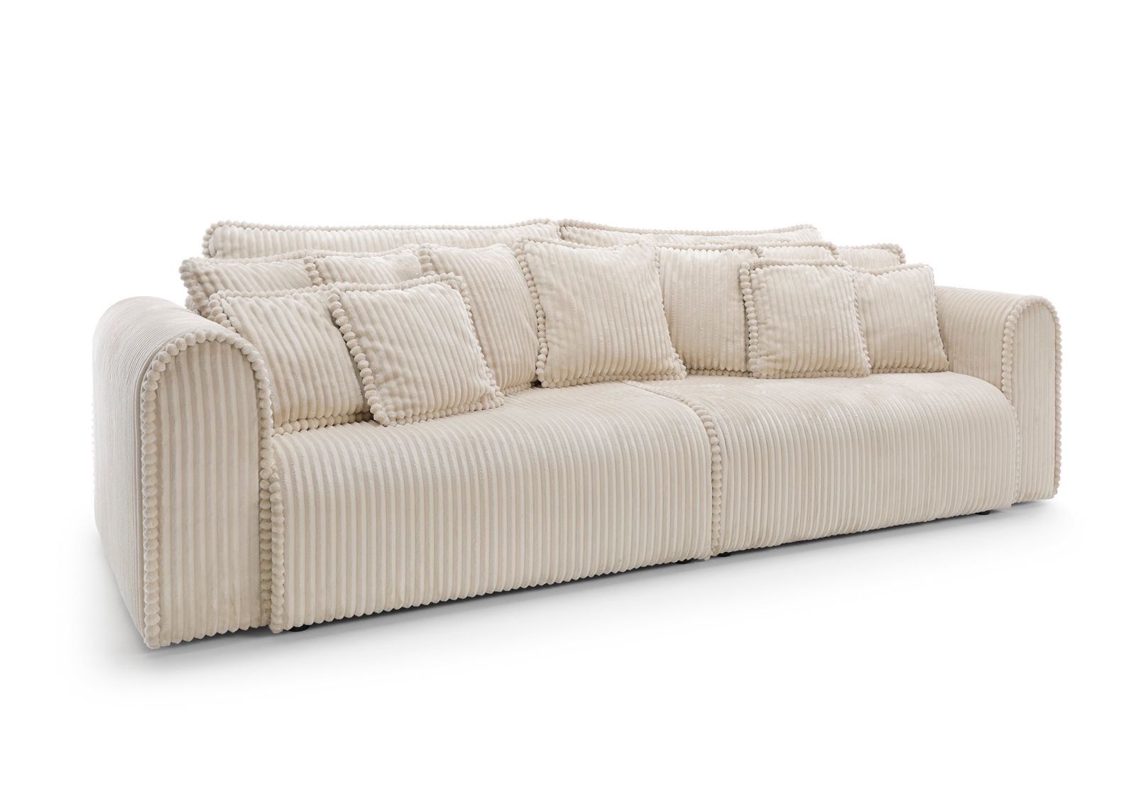 Designer Sofa Big Buddy 4-Sitzer mit Schlaff- & Bettkasten in Cord
