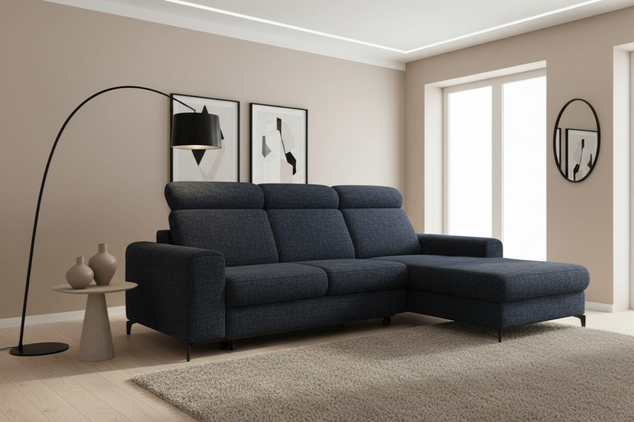 Notte Ecksofa Deep Blue Schräg