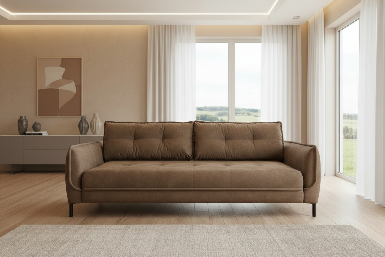 Osaka Sofa in Wave Braun