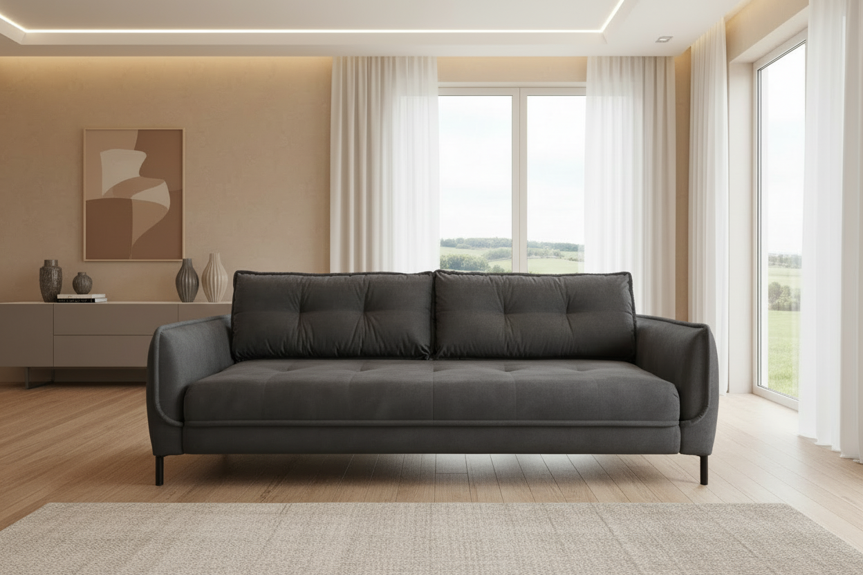Osaka Sofa in Wave Dunkelgrau