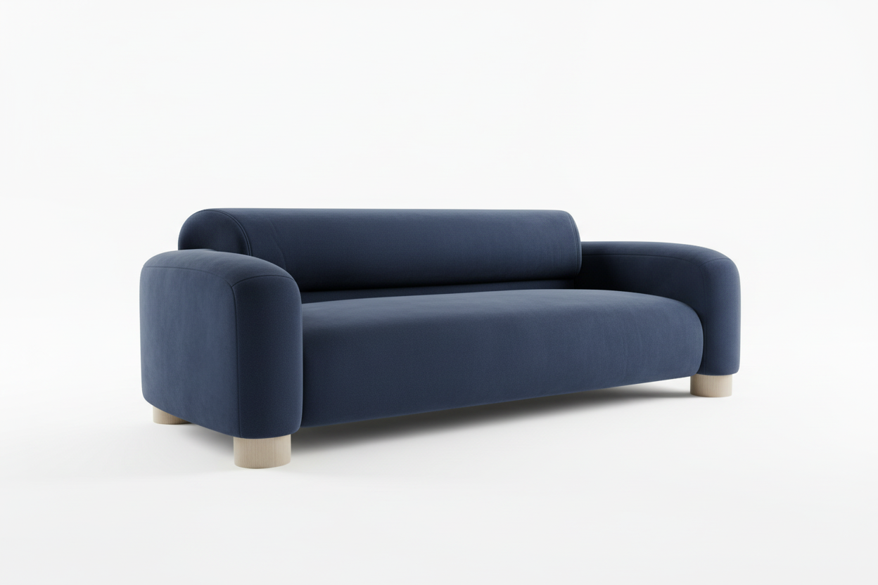 Path Sofa Schrägansicht Deep Blue