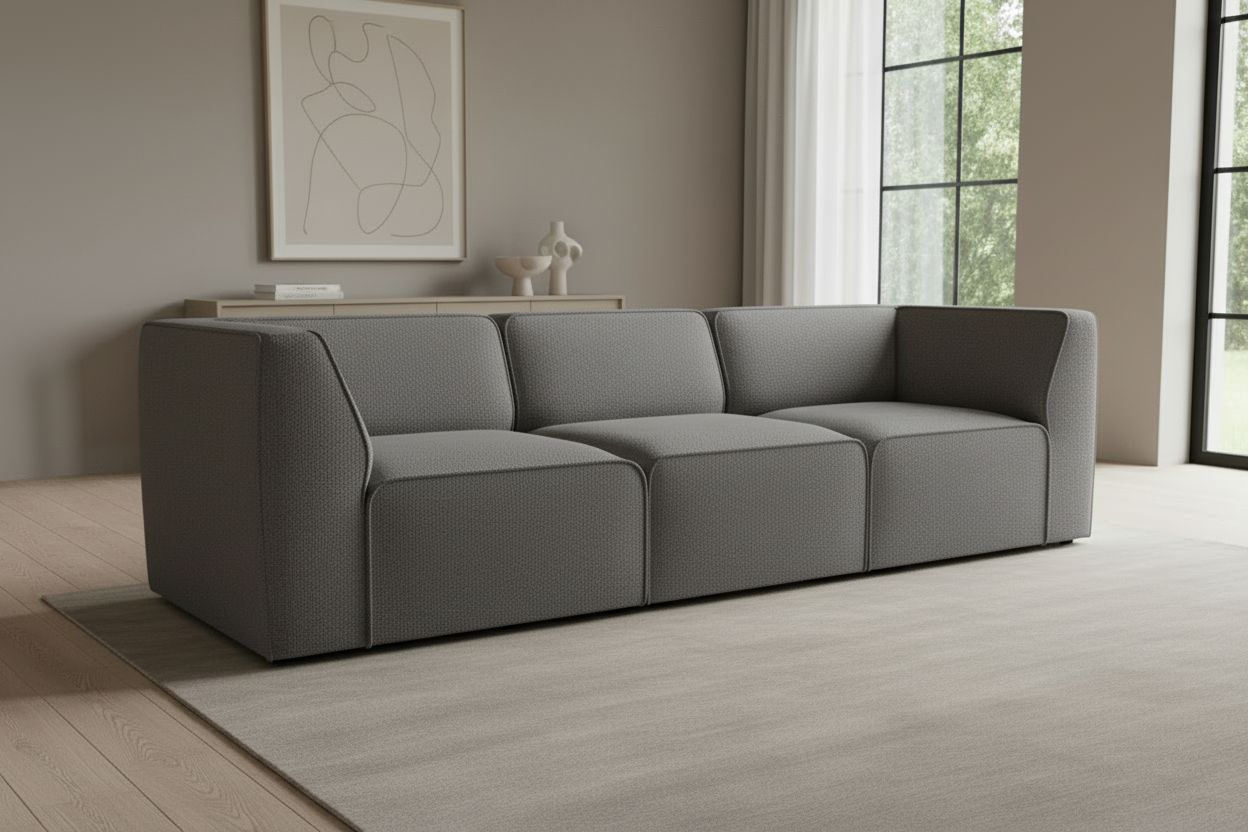 Sofa Hugg A1-1-1A in Abriamo Grey (dunkler)