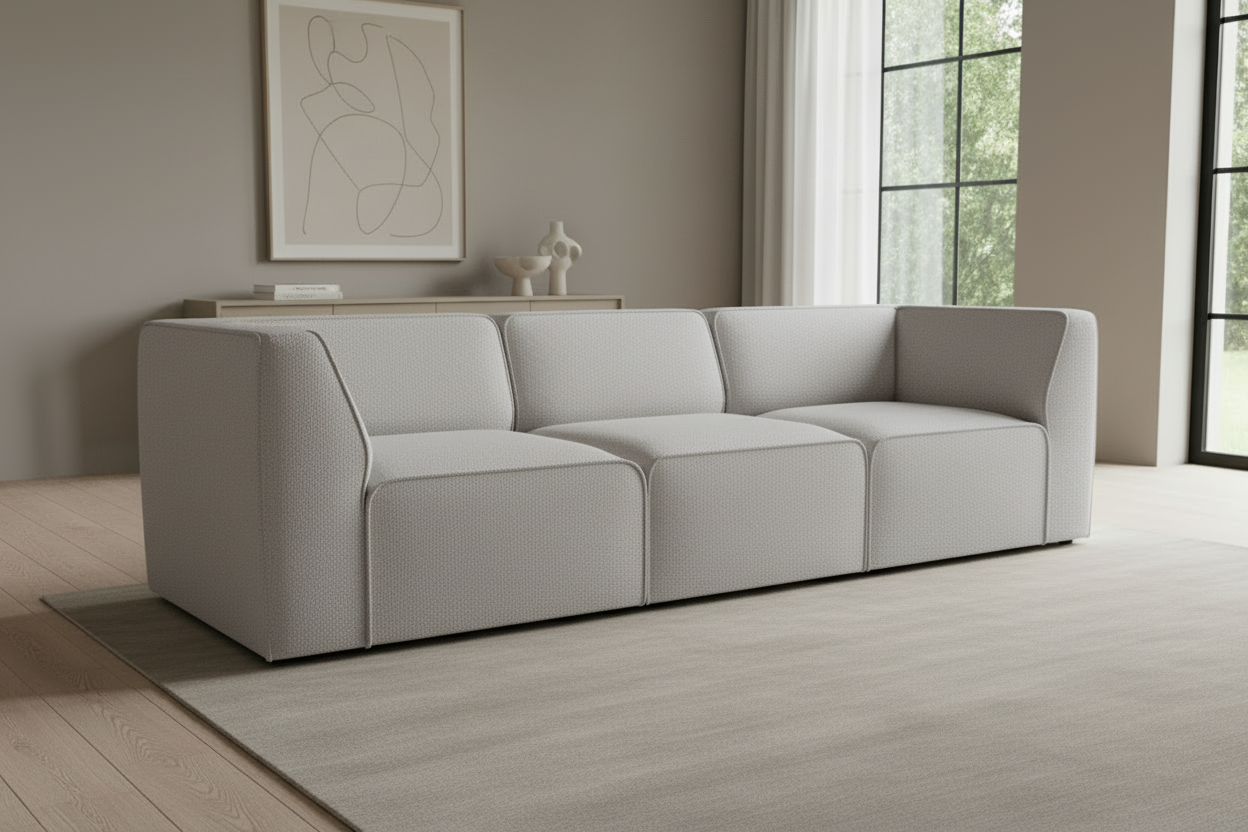 Sofa Hugg A1-1-1A in Abriamo Light Grey