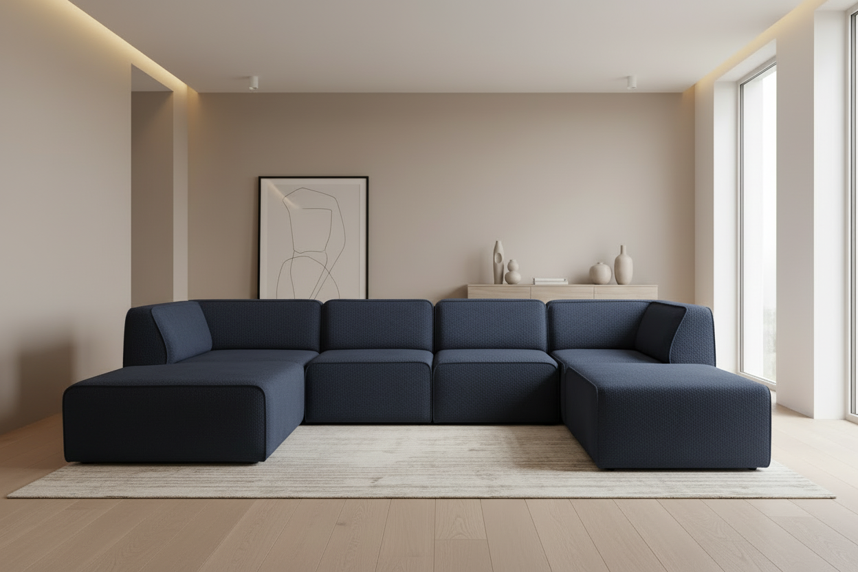 Sofa in Deep Blue