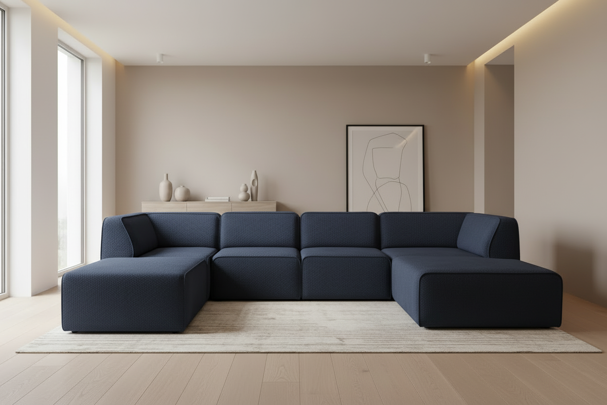 Designer Wohnlandschaft Hugg Modular in Bouclé