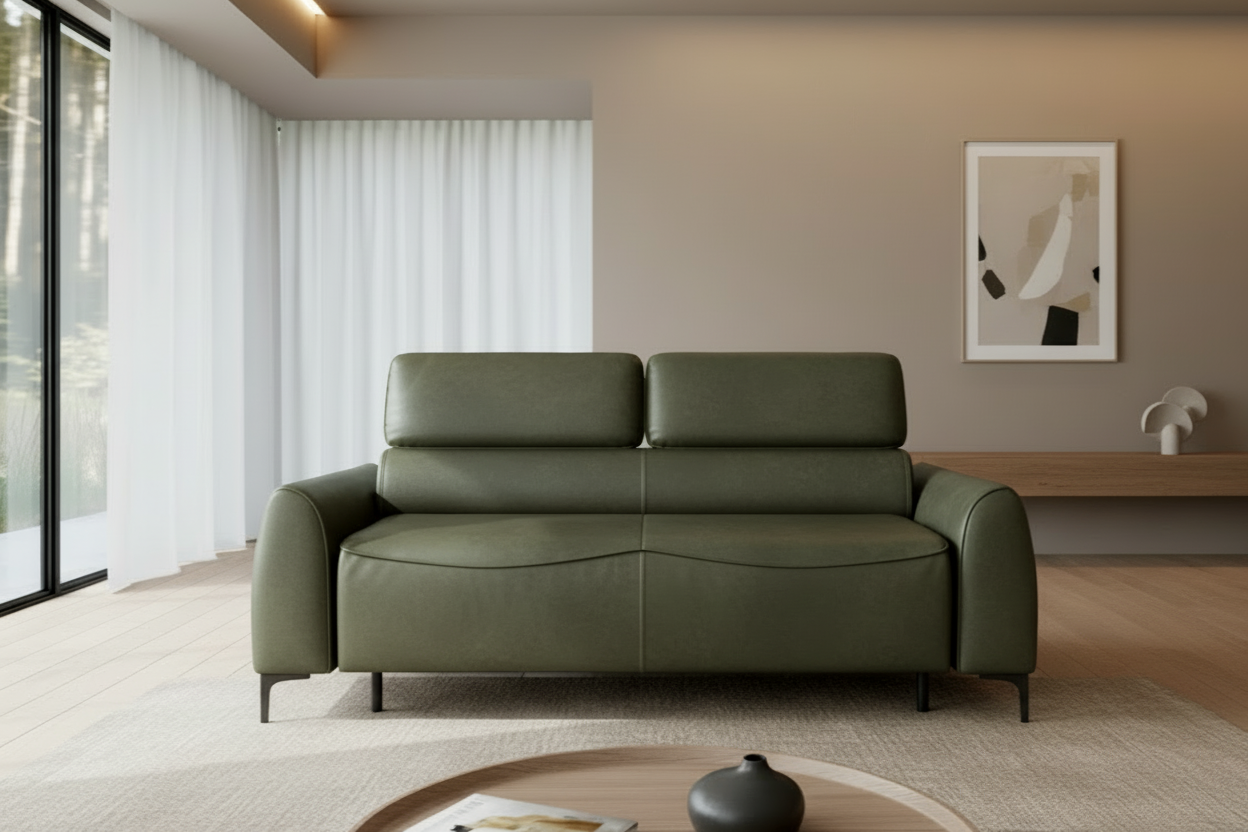 Sofa Monza in Nube Olive Green