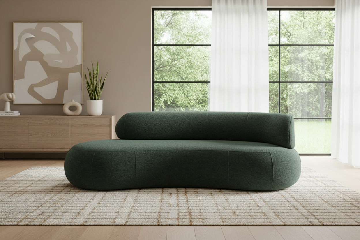Designer Sofa Soul 3‑Sitzer in Bouclé