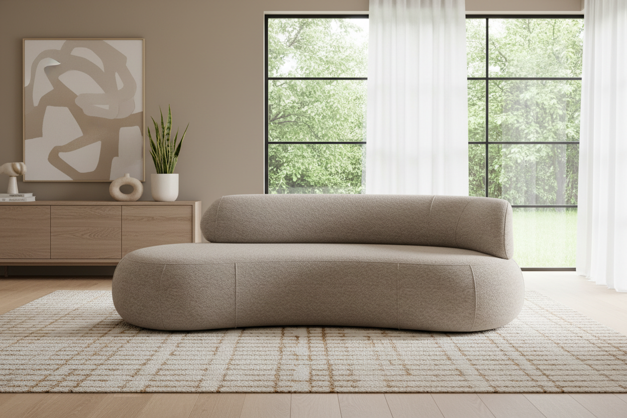 Designer Sofa Soul 3‑Sitzer in Bouclé