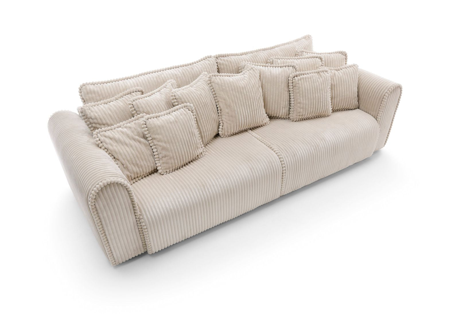 Designer Sofa Big Buddy 4-Sitzer mit Schlaff- & Bettkasten in Cord