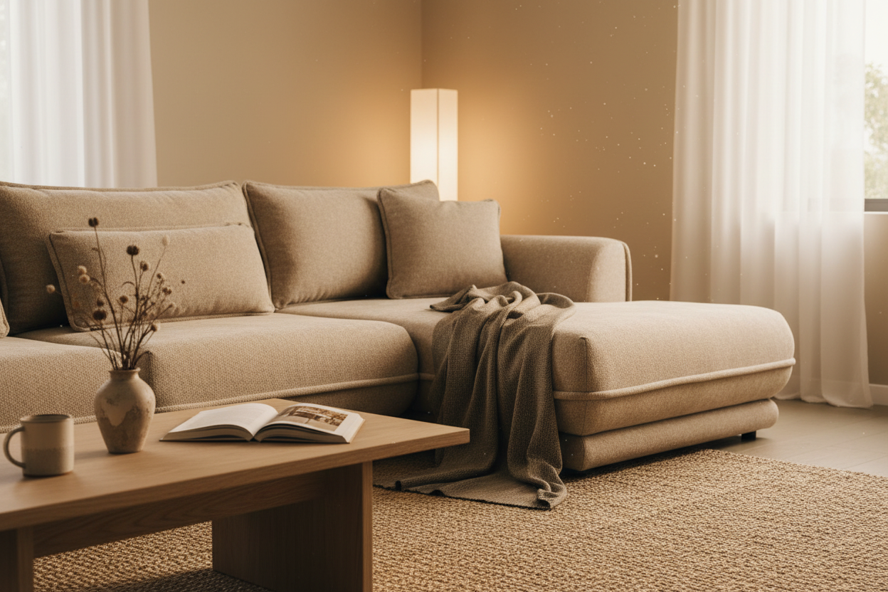 Ecksofa perfekt einrichten: Komfort und Stil für dein Wohnzimmer