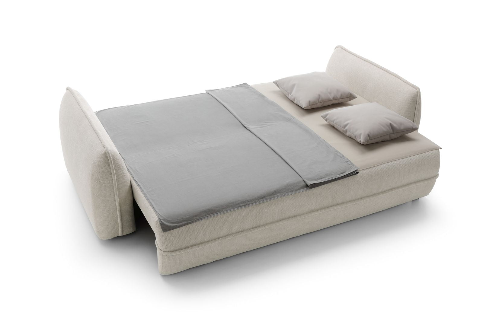 Designer Sofa Moho mit Schlaf- und Klappfunktion in Stoff