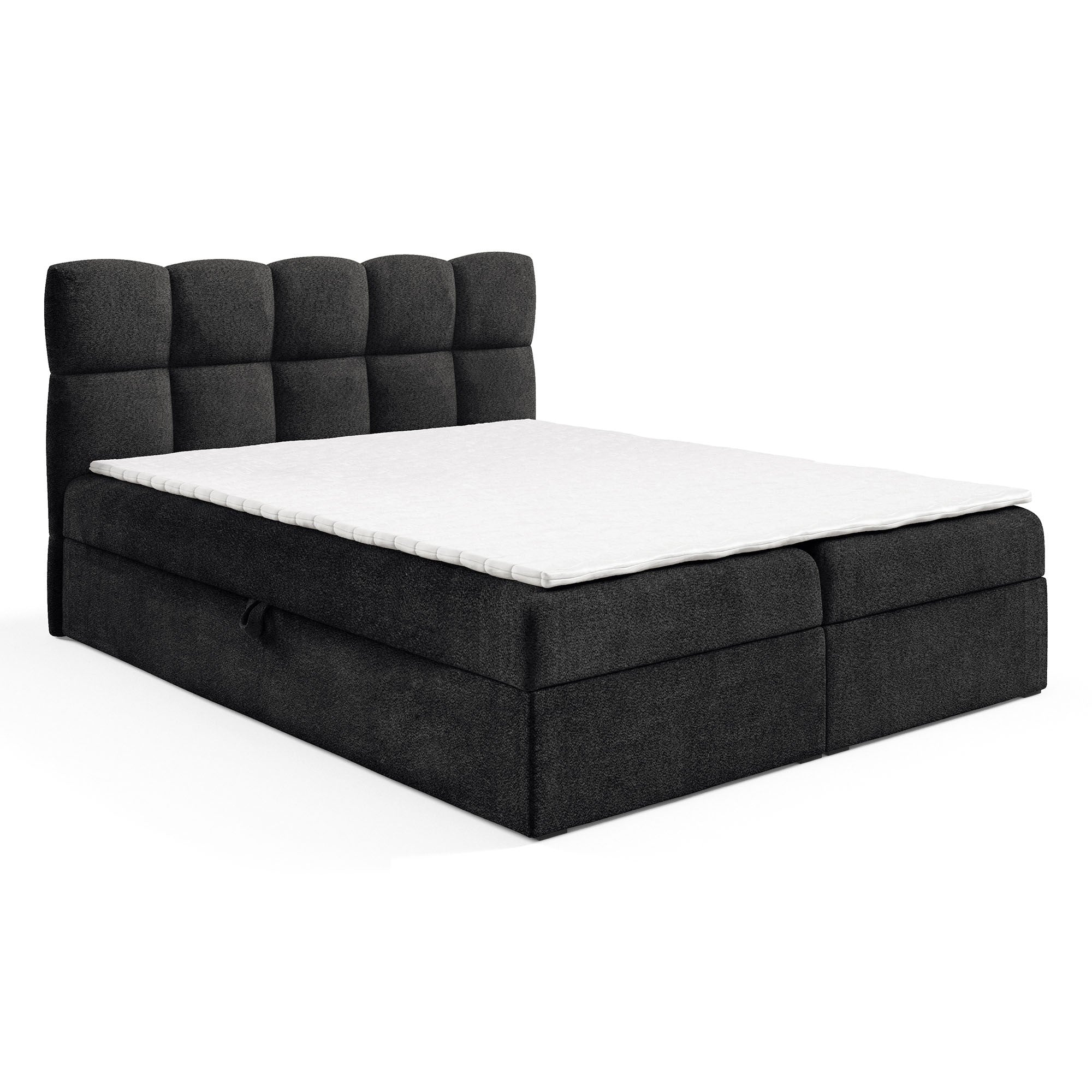 Designer Boxspringbett Nova Bouclé mit Stauraum