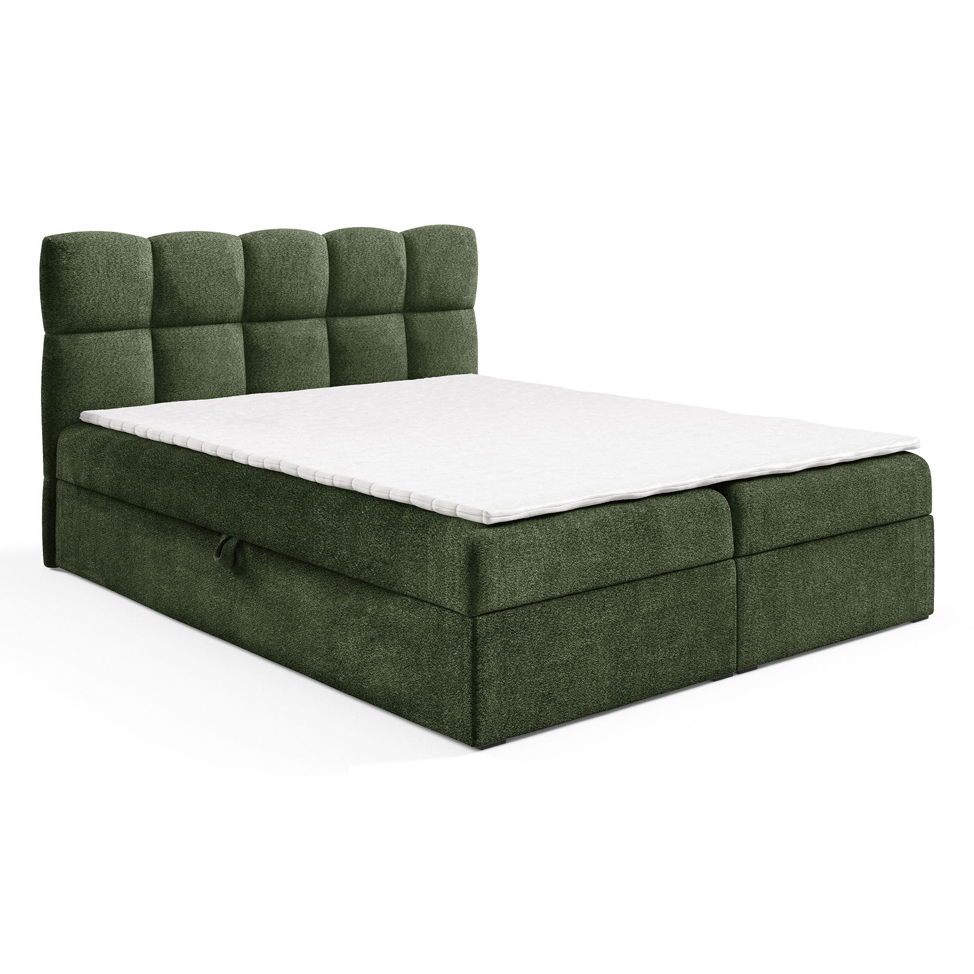 Designer Boxspringbett Nova Bouclé mit Stauraum