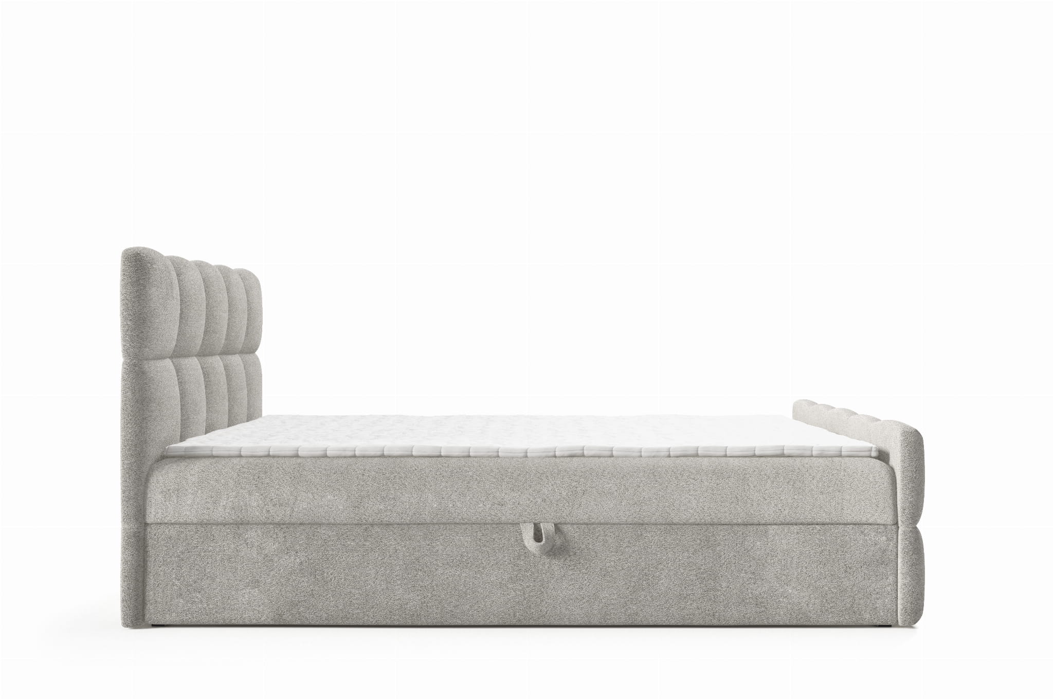 Designer Boxspringbett Valentino Bouclé mit Stauraum