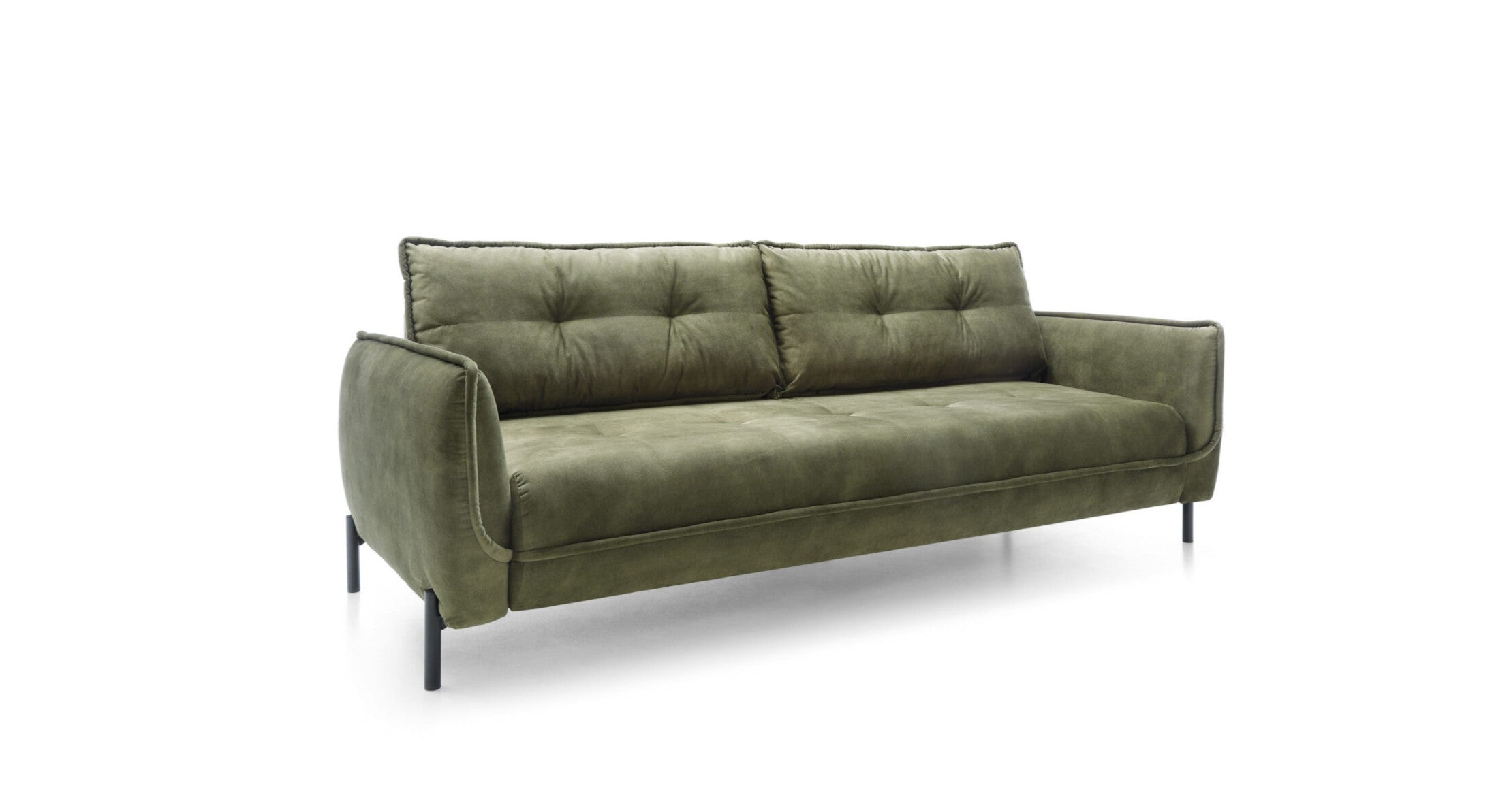 Designer Sofa Osaka mit Schlaffunktion & Bettkasten in Samt