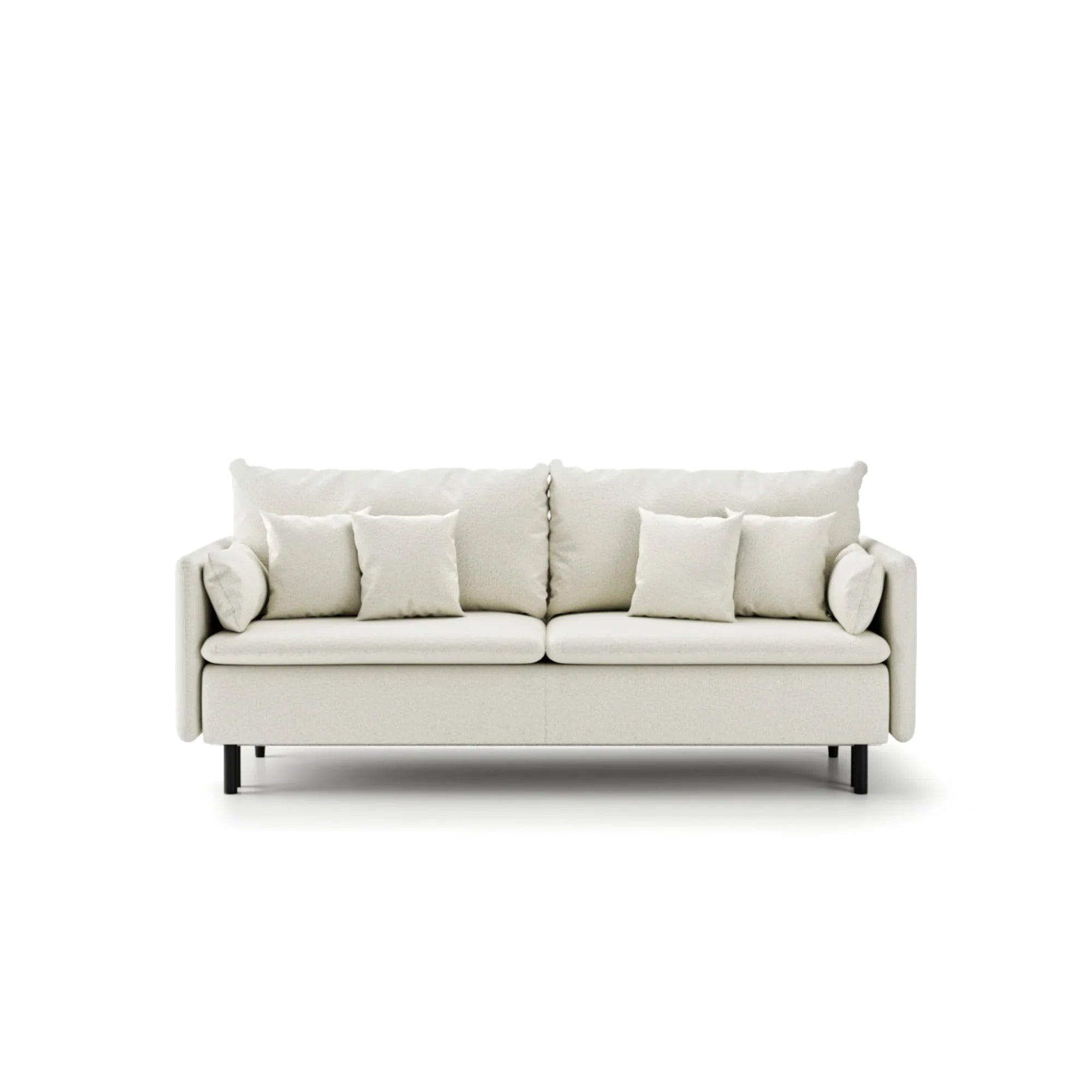 Designer Sofa Asti 3-Sitzer mit Schlaff- & Bettkasten in Stoff