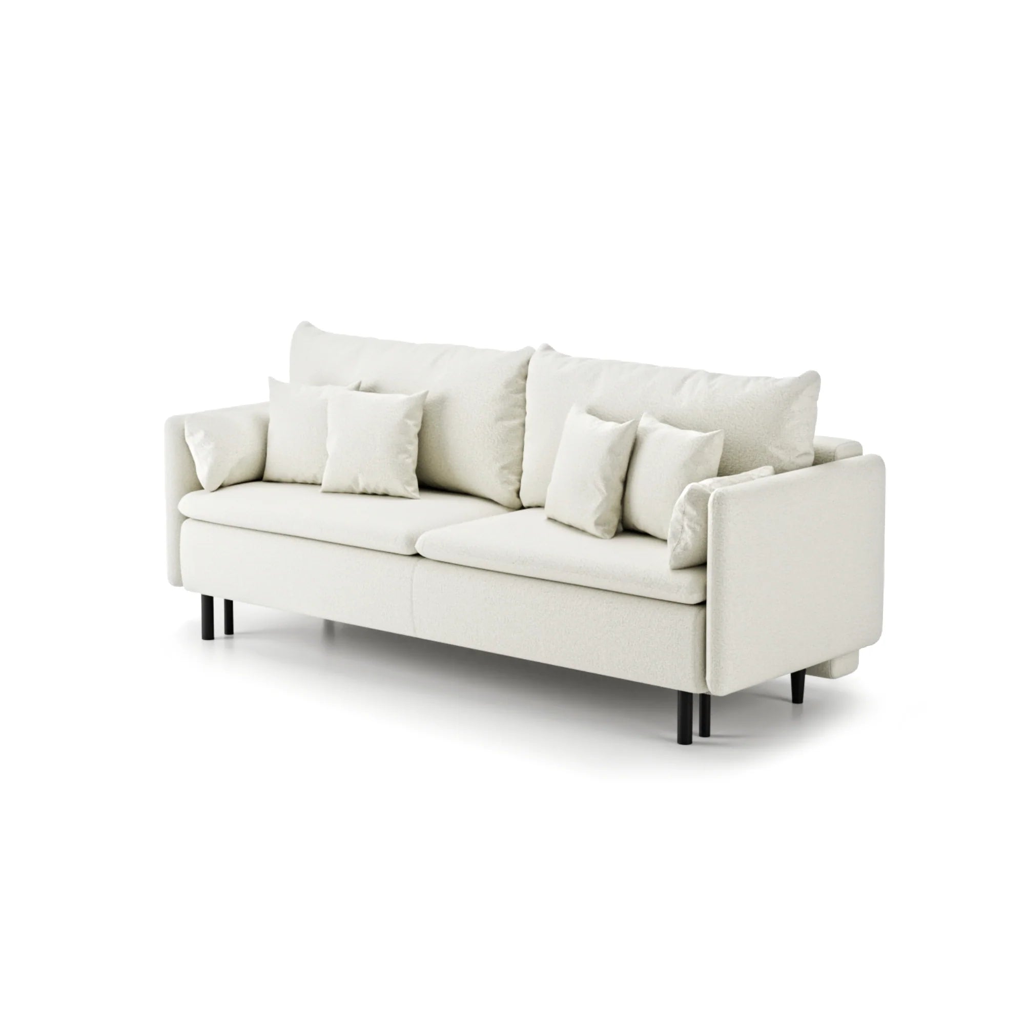 Designer Sofa Asti 3-Sitzer mit Schlaff- & Bettkasten in Stoff