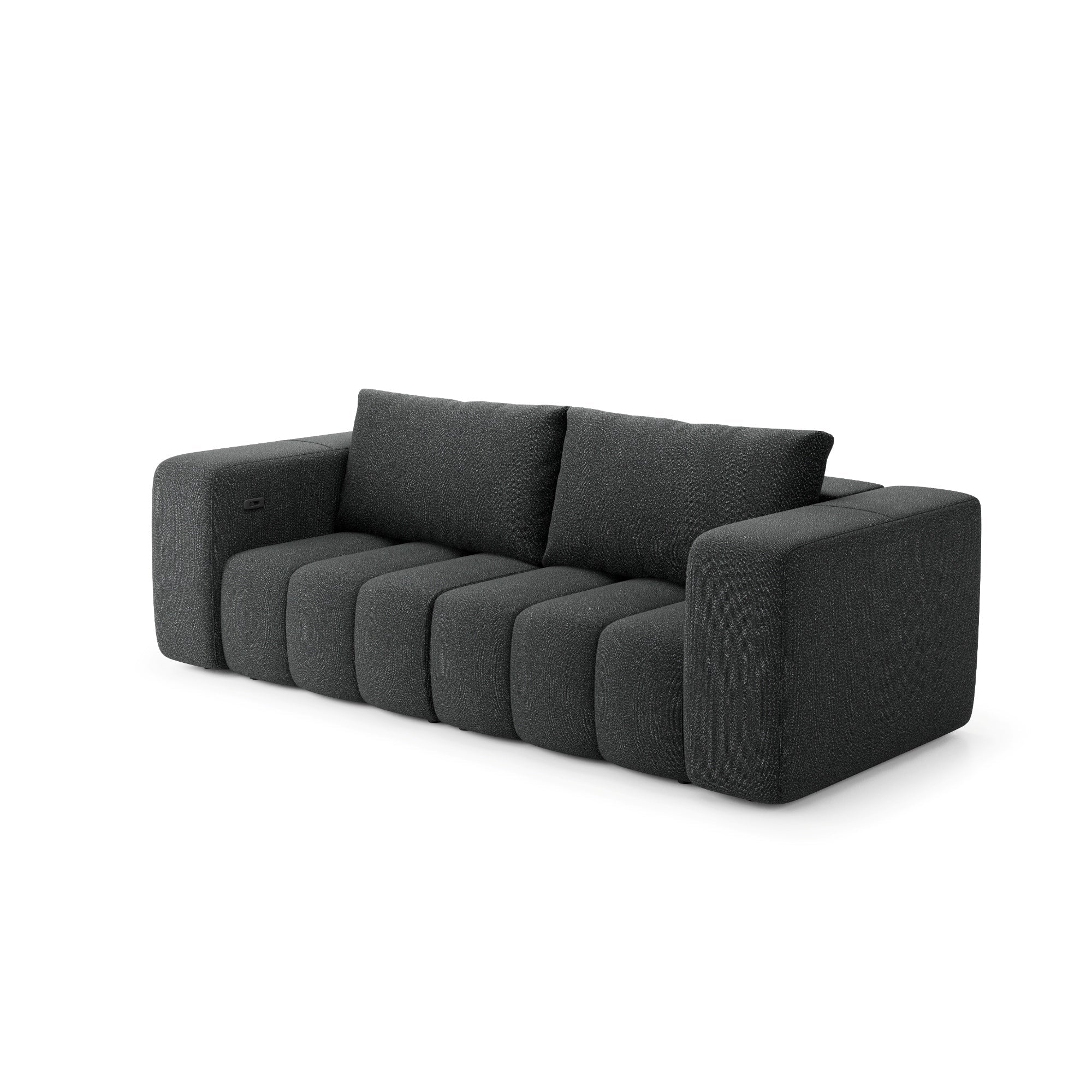 Designer Sofa Bern elektrisch mit Sitzverstellung in Chenille