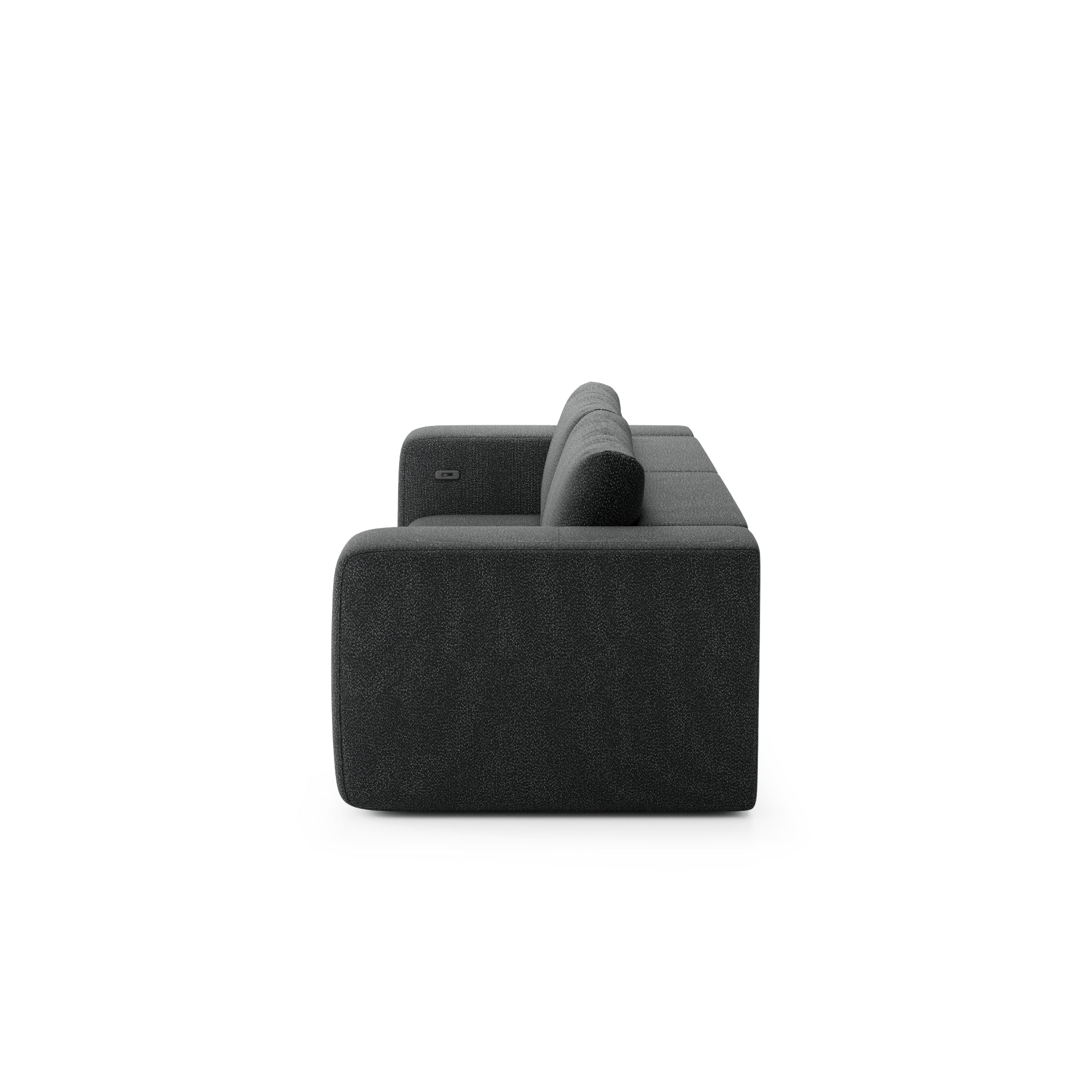 Designer Sofa Bern elektrisch mit Sitzverstellung in Chenille