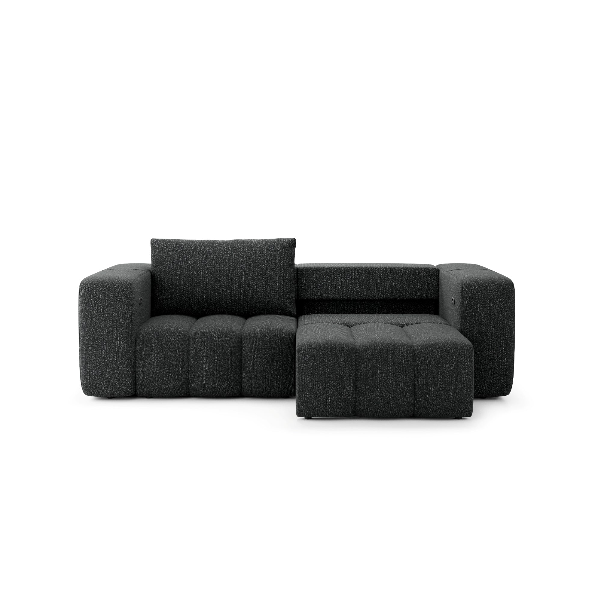 Designer Sofa Bern elektrisch mit Sitzverstellung in Chenille