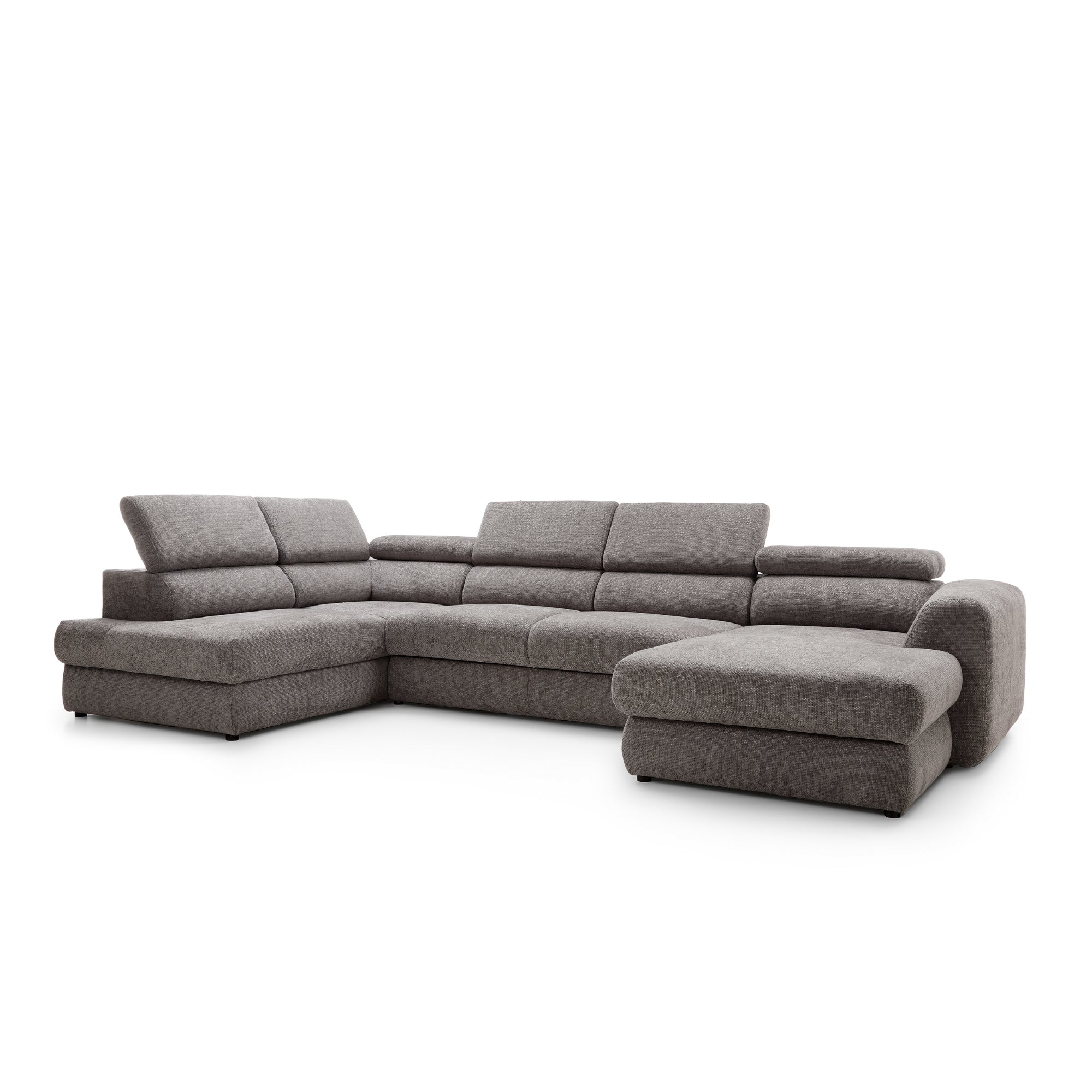Designer Ecksofa Bluvel III mit Schlaffunktion & Bettkasten in Chenille