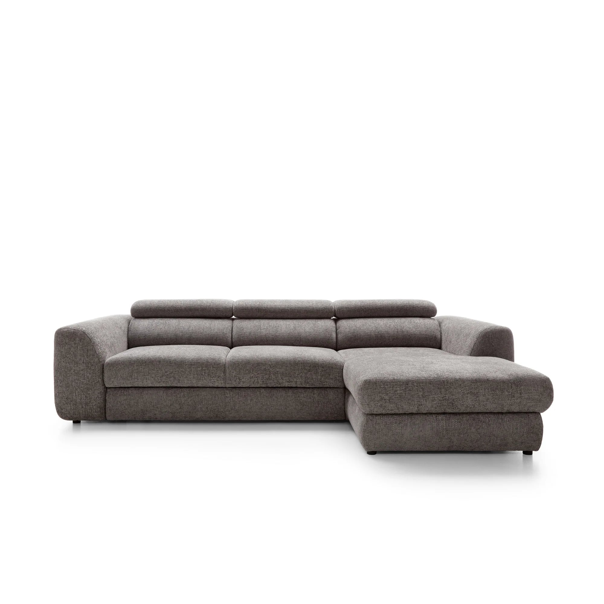 Designer Ecksofa Bluvel I mit Schlaffunktion & Bettkasten in Chenille