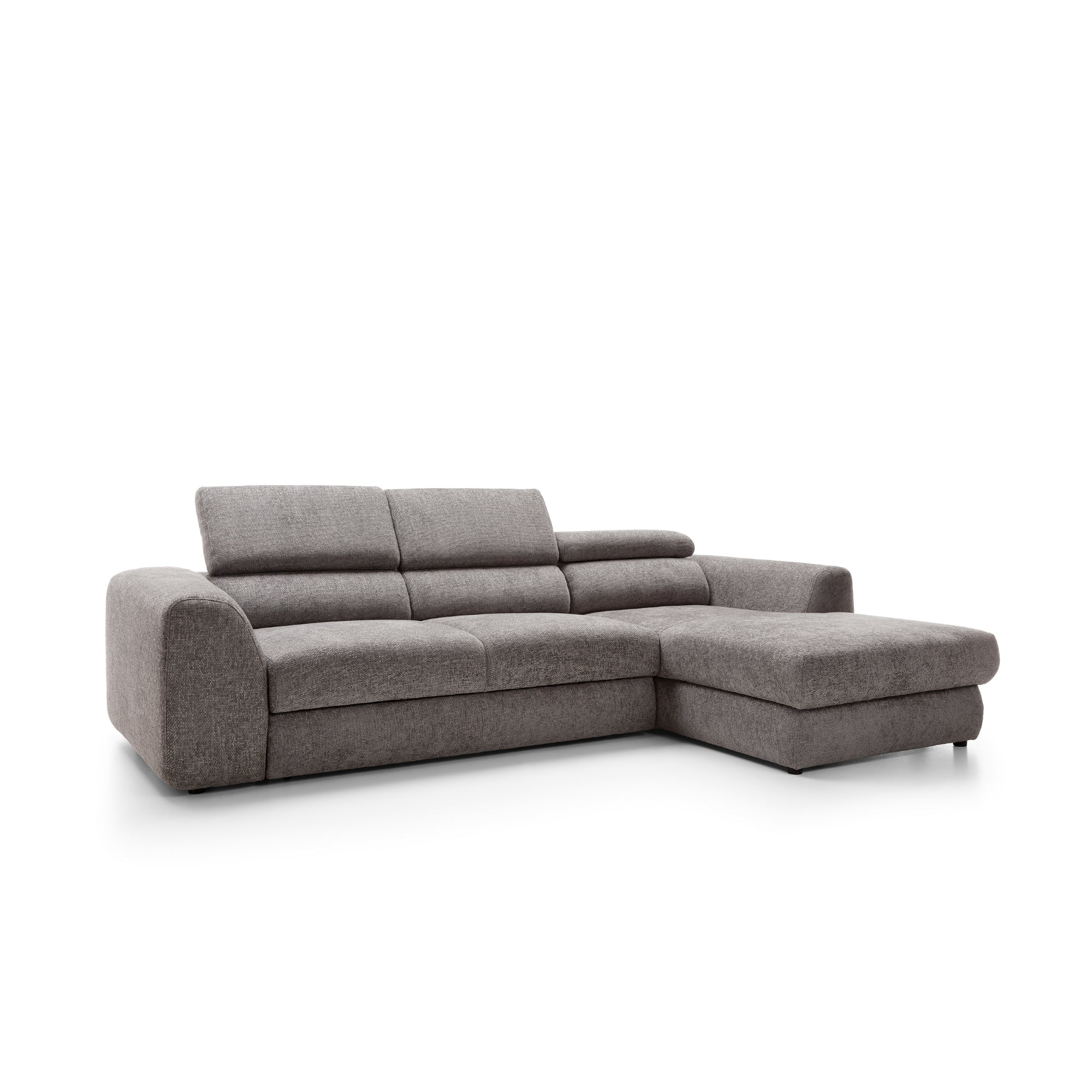Designer Ecksofa Bluvel I mit Schlaffunktion & Bettkasten in Chenille