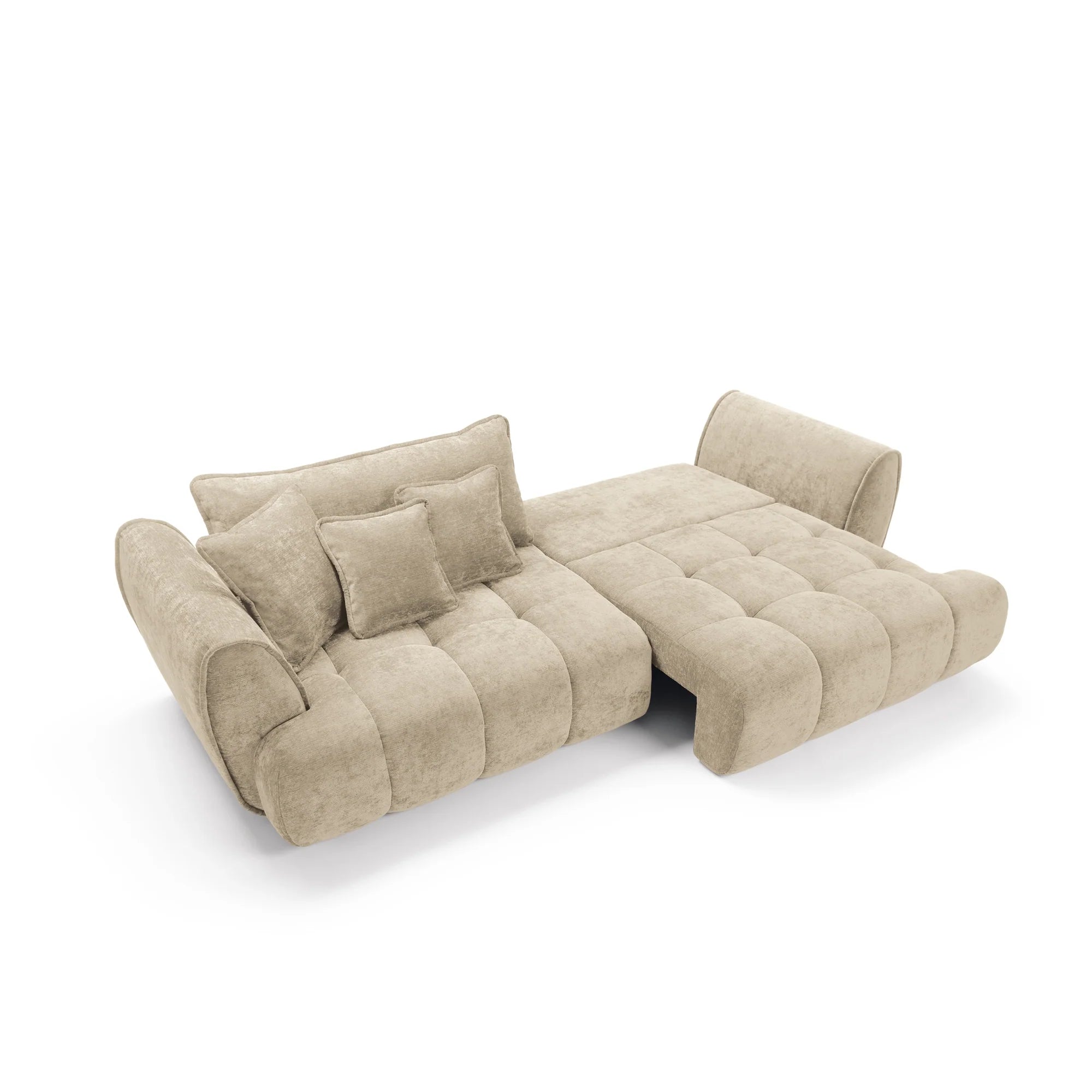 Designer Sofa Bombay mit Schlaff- & Bettkasten in Samt