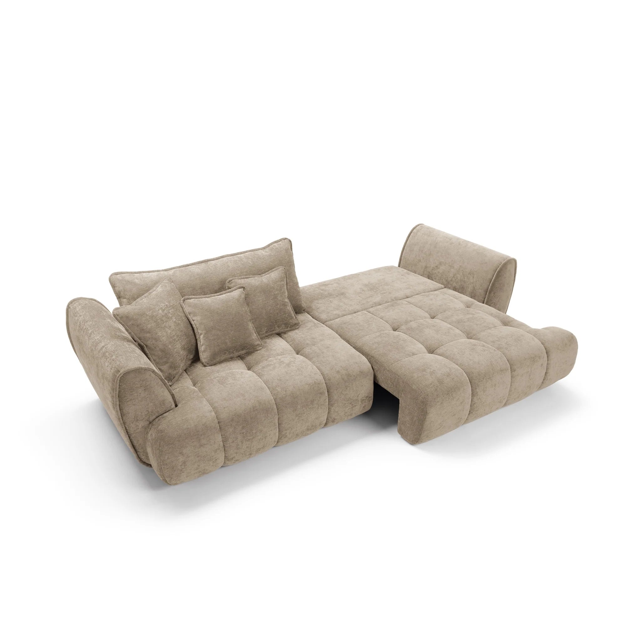 Designer Sofa Bombay mit Schlaff- & Bettkasten in Samt