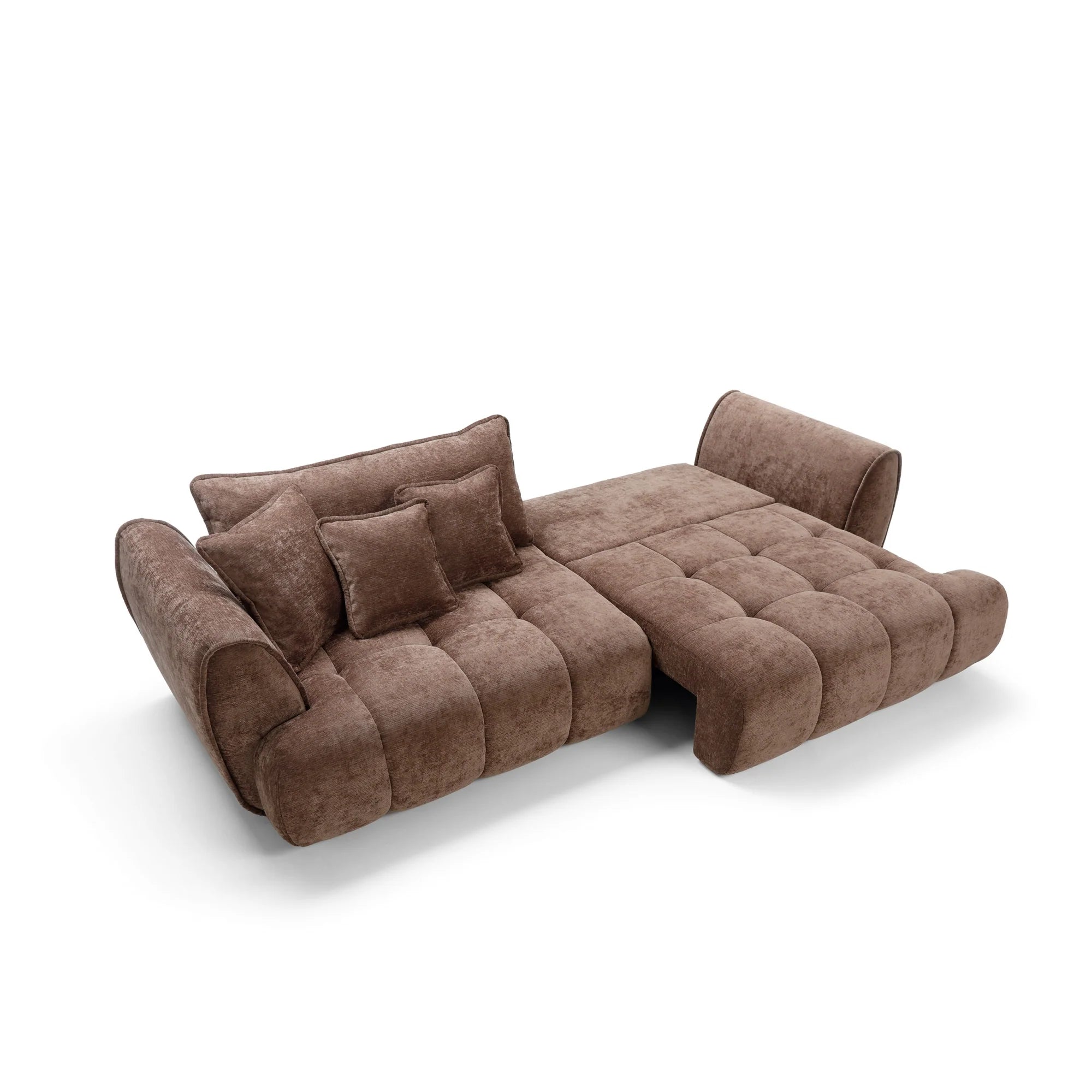 Designer Sofa Bombay mit Schlaff- & Bettkasten in Samt