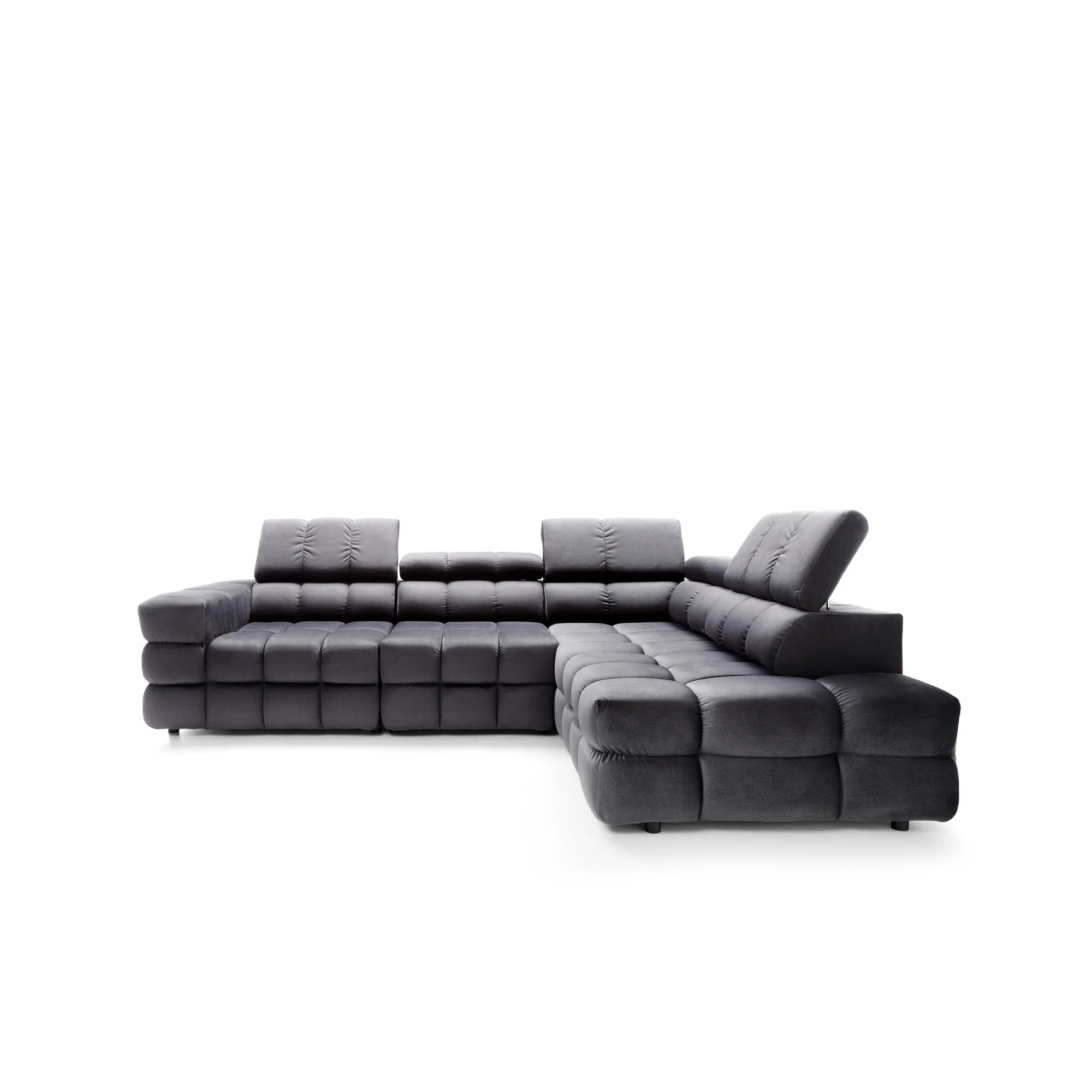 Designer Ecksofa Buffalo mit Schlaffunktion & Bettkasten in Samt