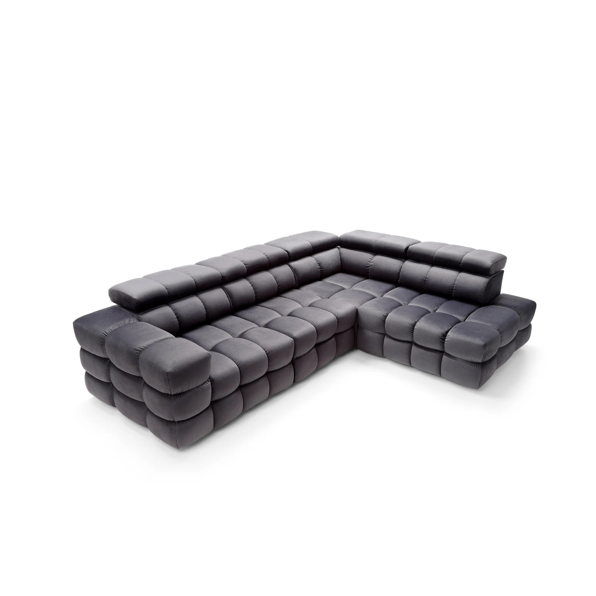 Designer Ecksofa Buffalo mit Schlaffunktion & Bettkasten in Samt
