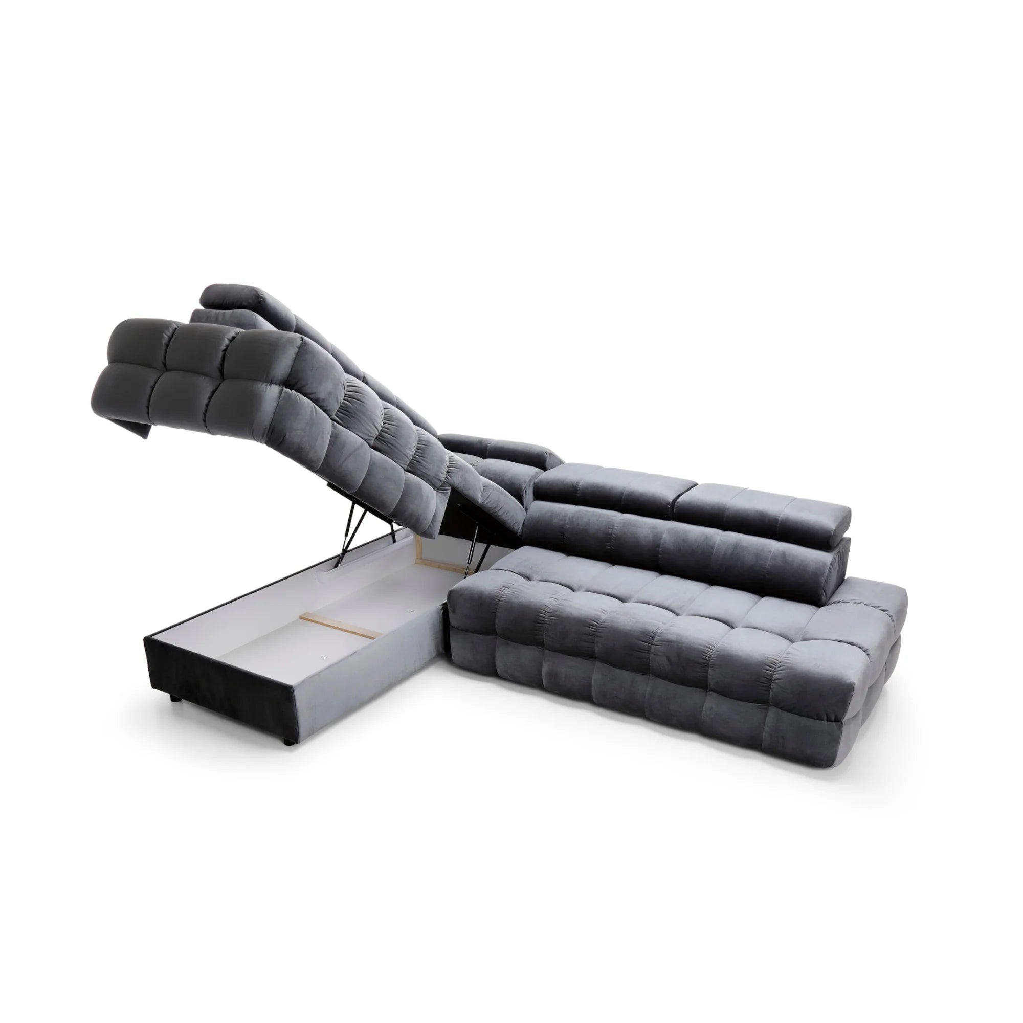 Designer Ecksofa Buffalo L mit Schlaffunktion & Bettkasten in samt