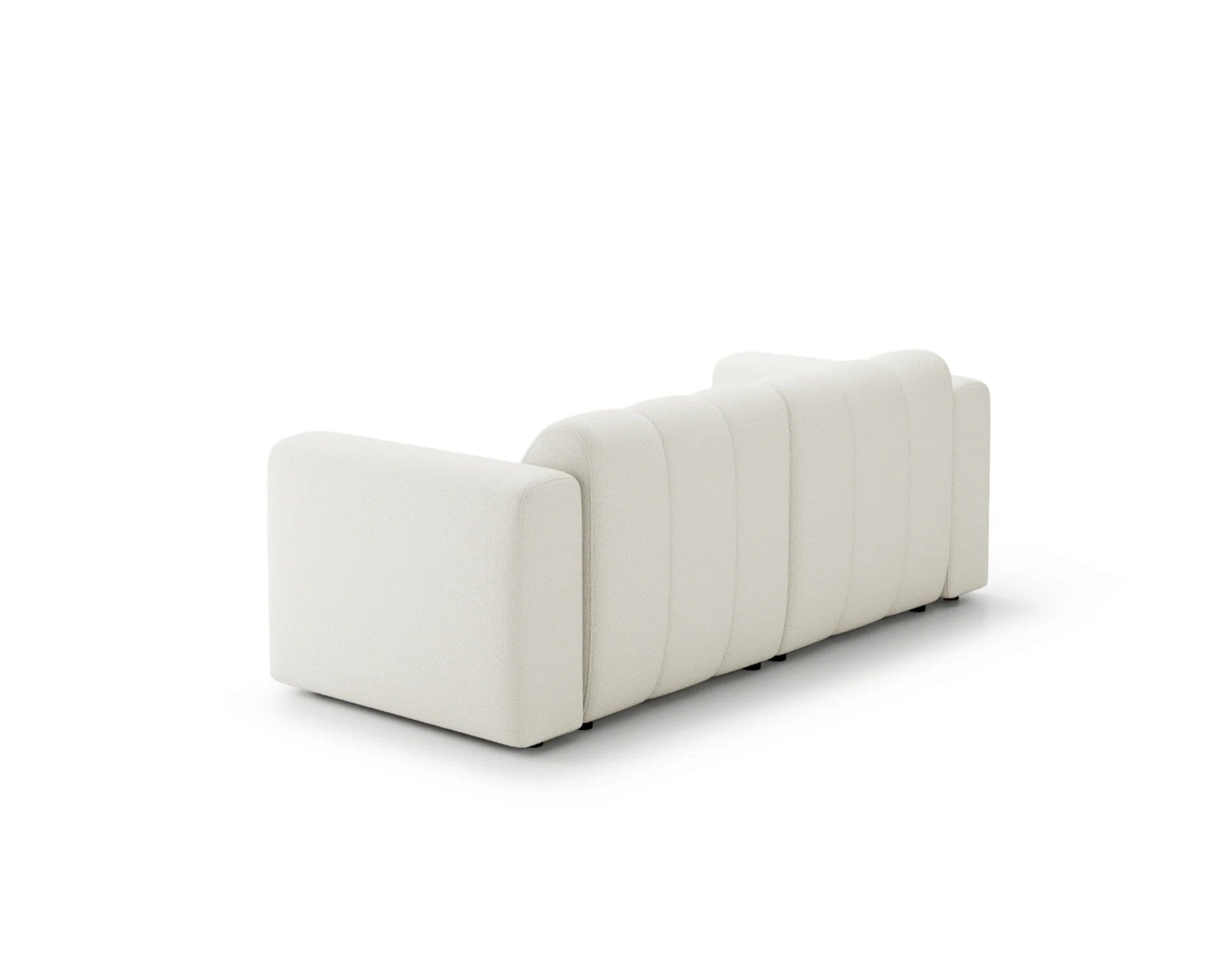 Designer Sofa Bummel 2-Sitzer modular in Bouclé