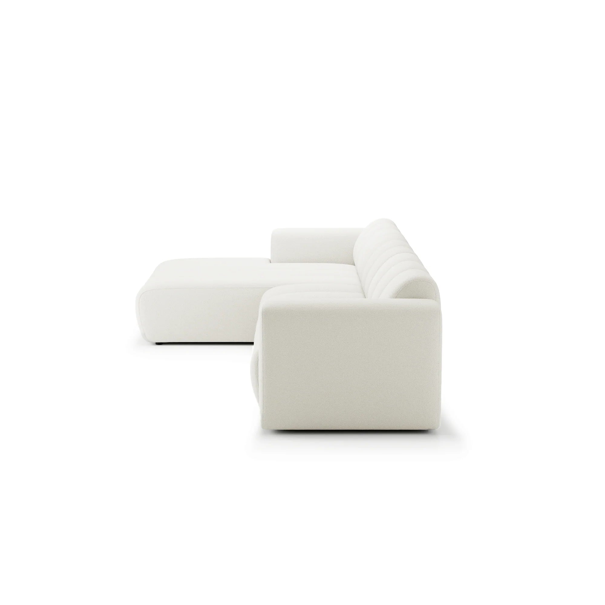 Designer Ecksofa Bummel L modular in Bouclé