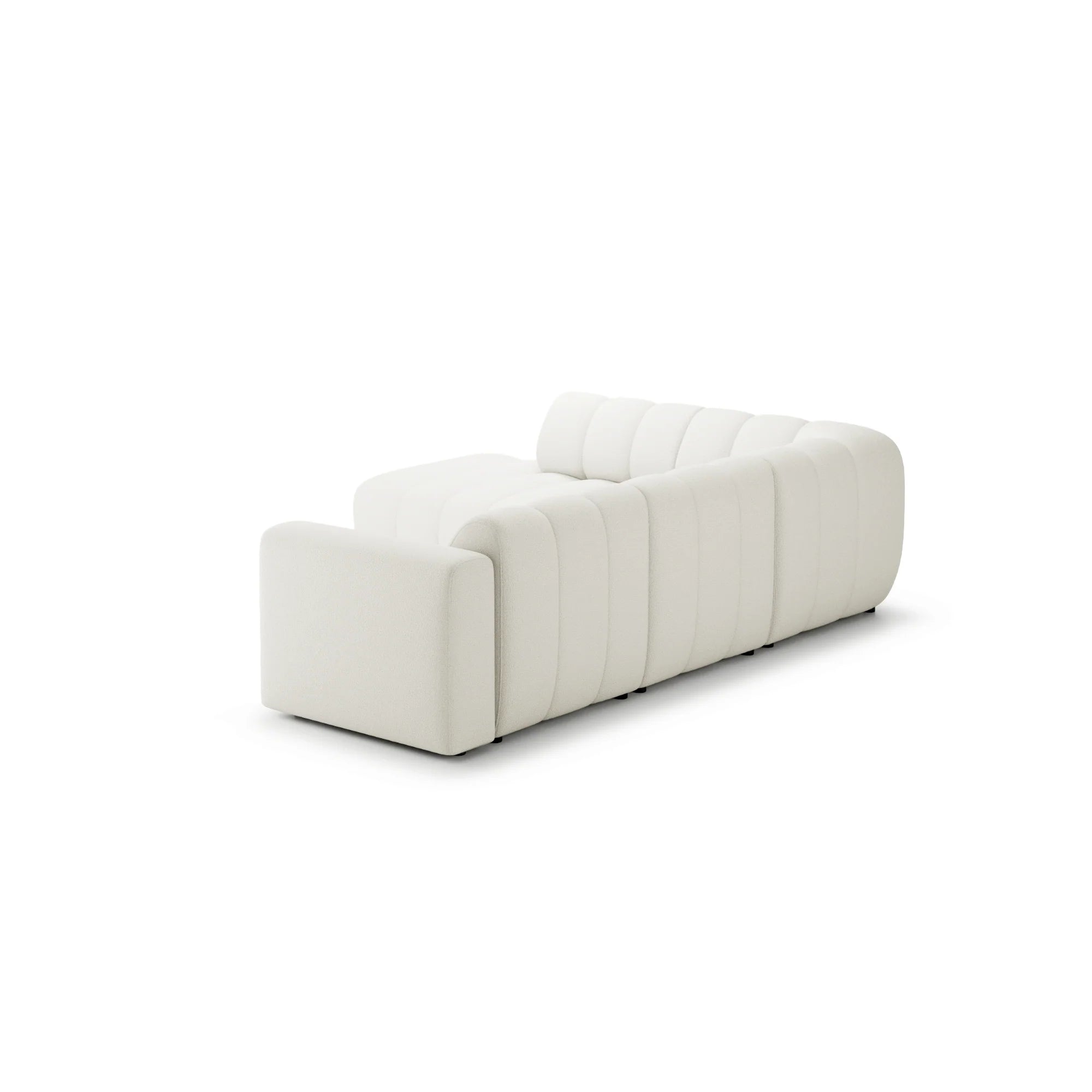 Designer Bummel L Ecksofa modular in Bouclé