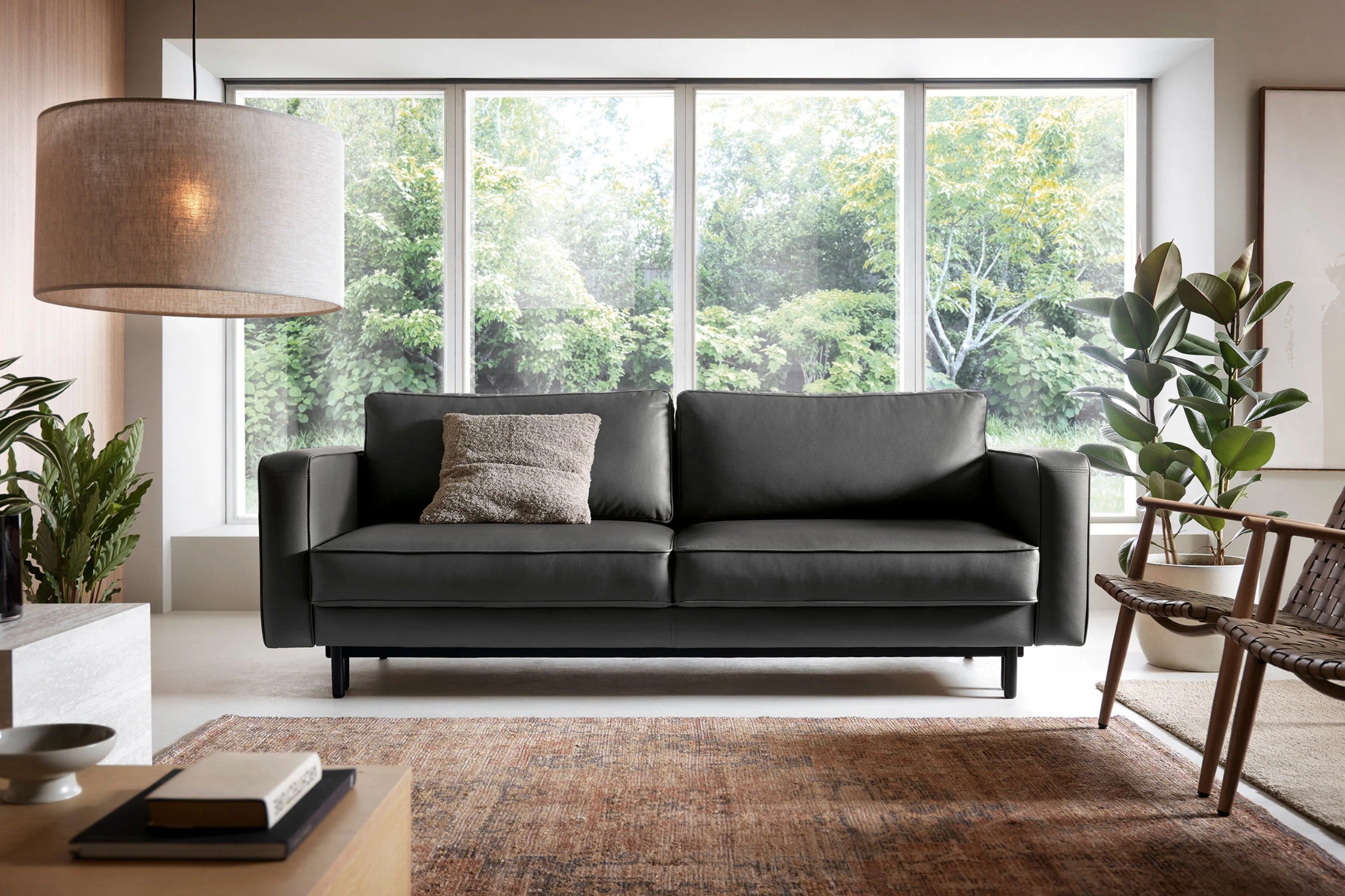 Designer Sofa CALIFORNIA mit Schlaffunktion in Kunstleder