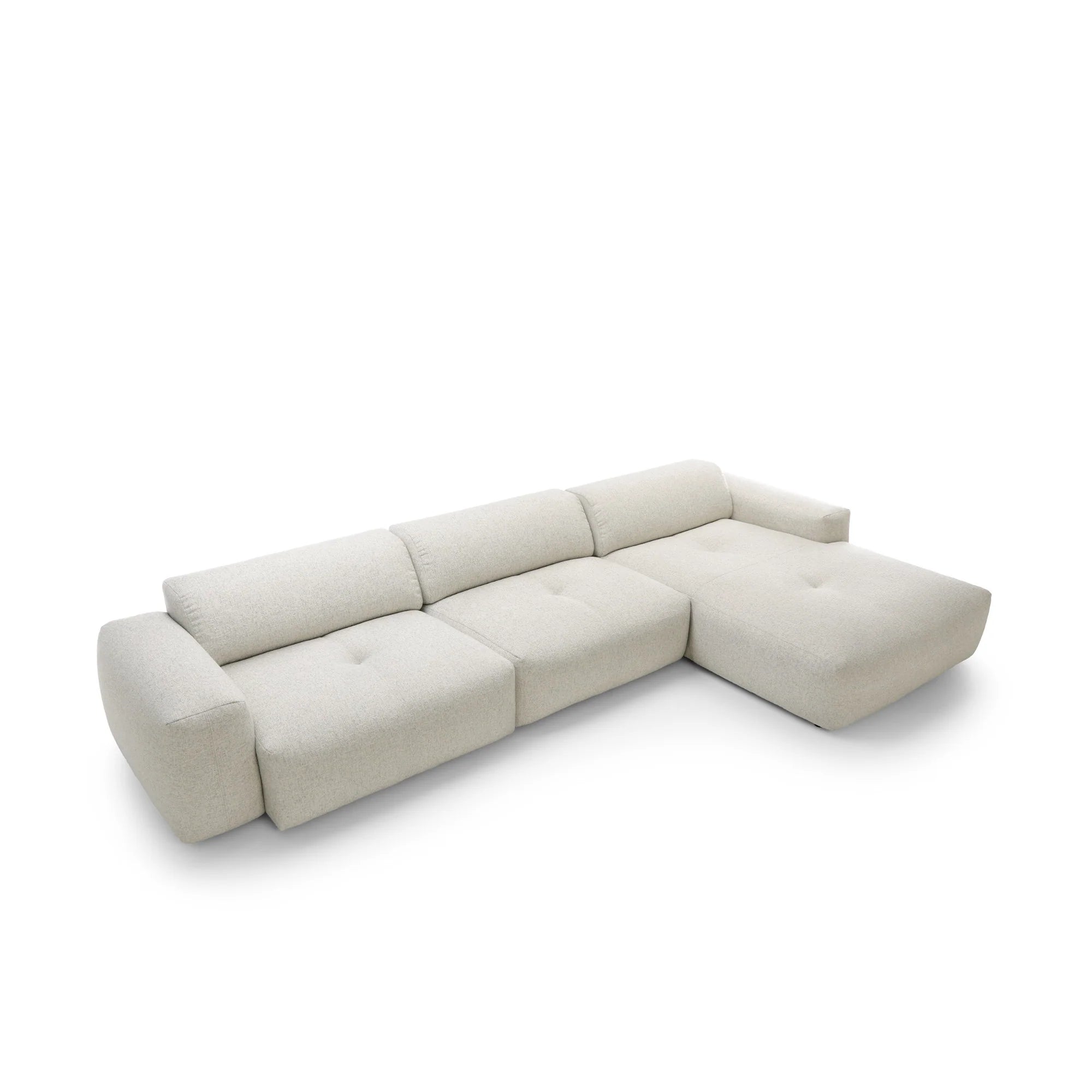 Designer Ecksofa Calm L modular in Bouclé