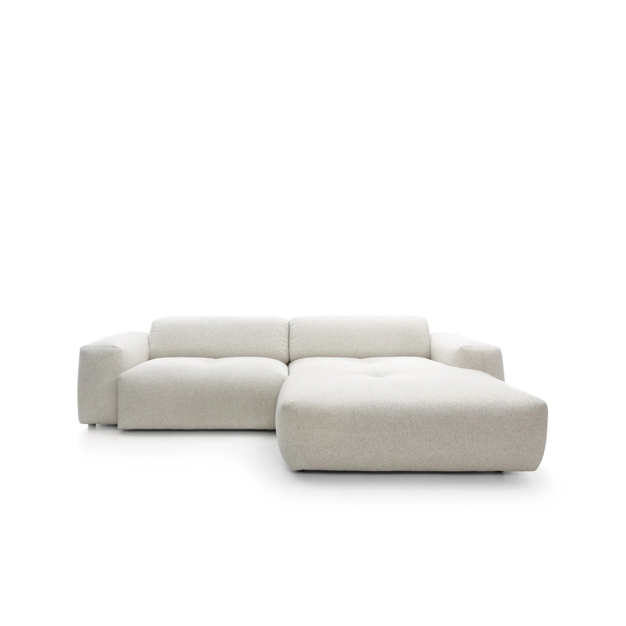 Designer Ecksofa Calm modular 3-Sitzer in Bouclé