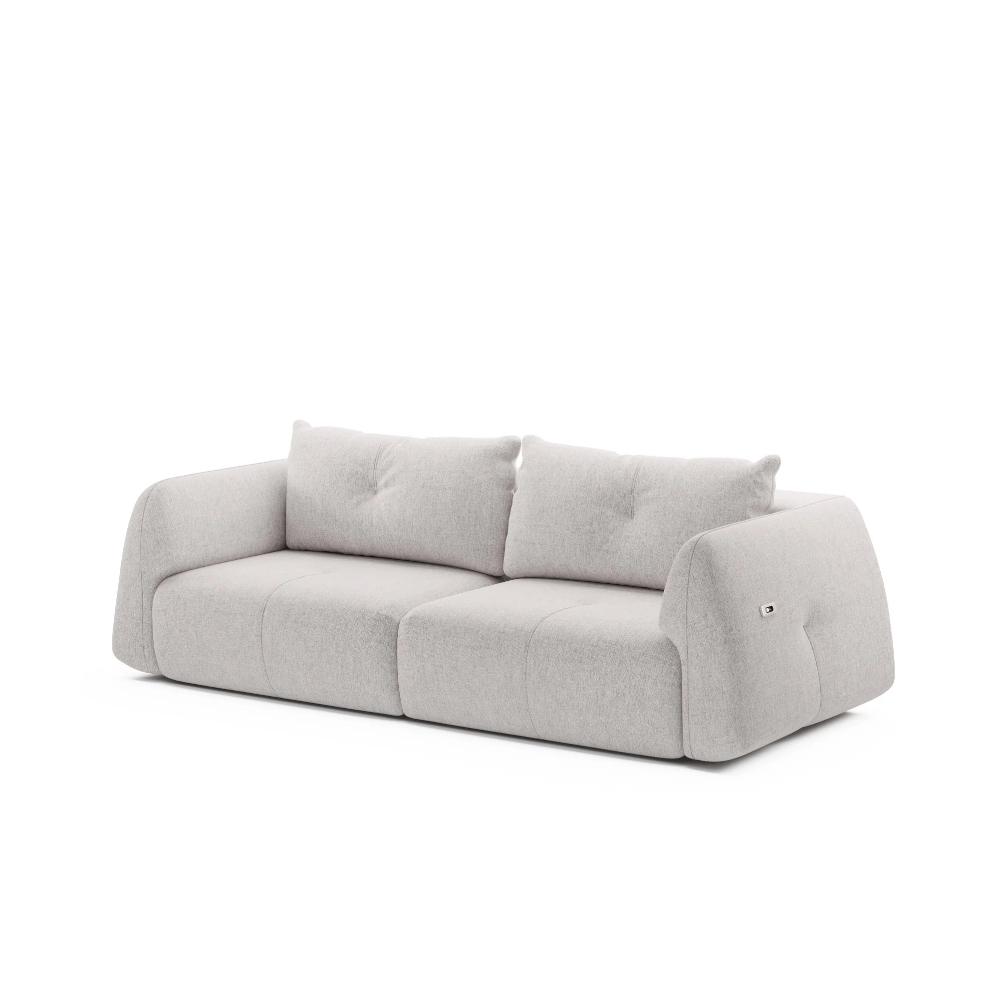Designer Sofa Camira mit elektrisch verstellbarer Sitztiefe in Stoff