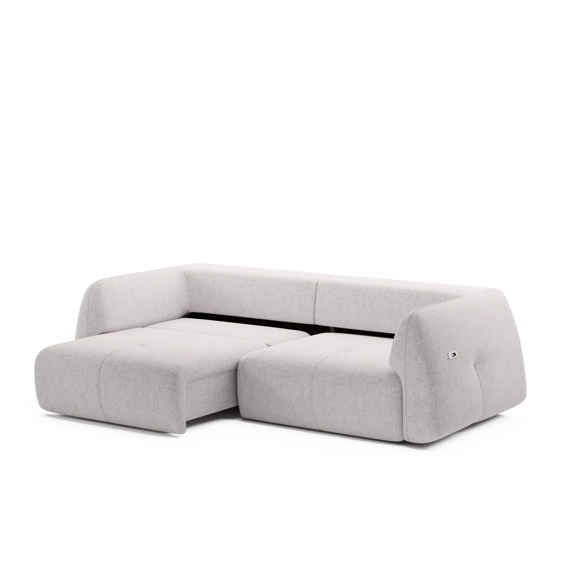Designer Sofa Camira mit elektrisch verstellbarer Sitztiefe in Stoff